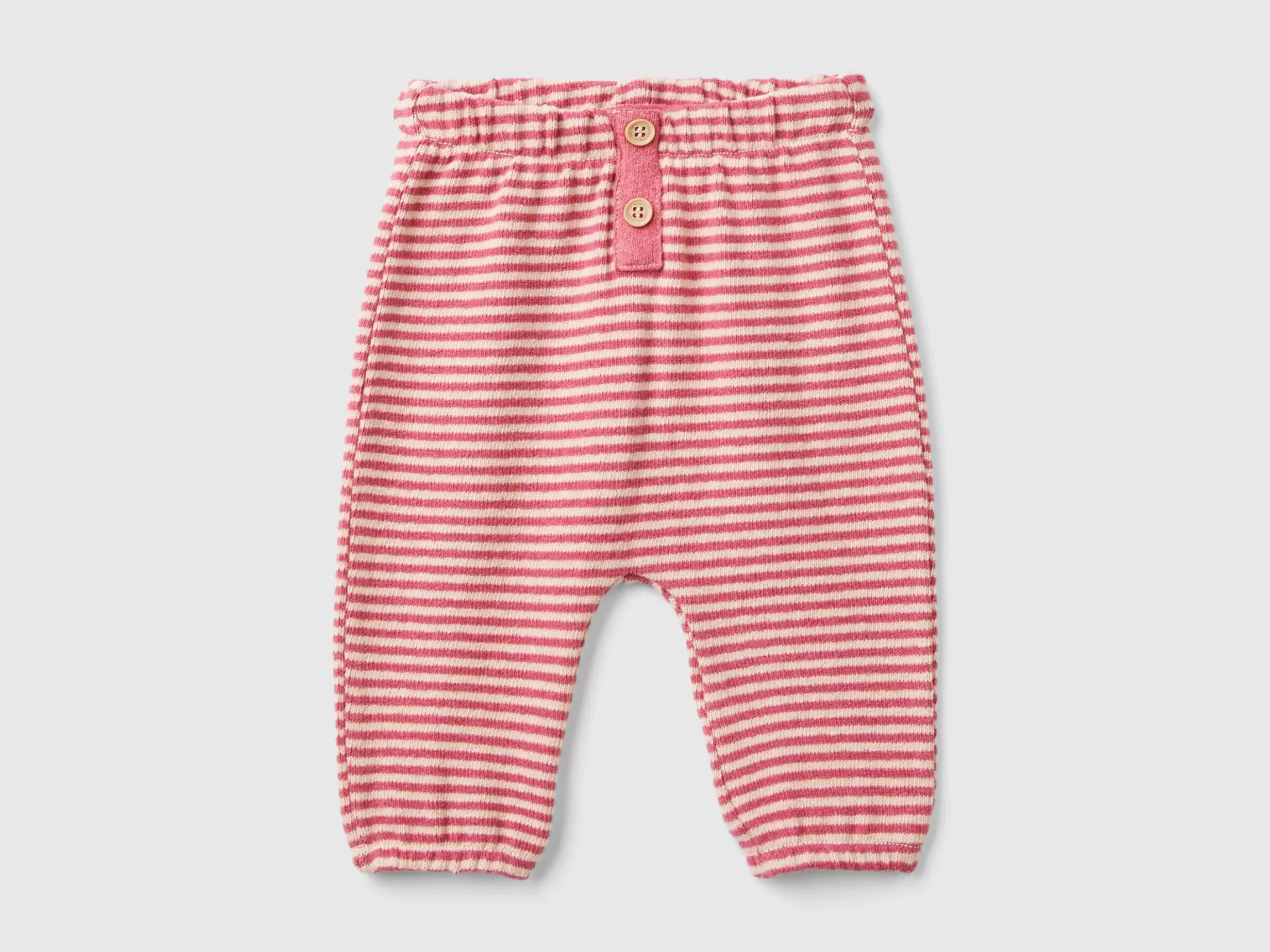 United Colors of Benetton Striped trousers in a recycled cotton blend