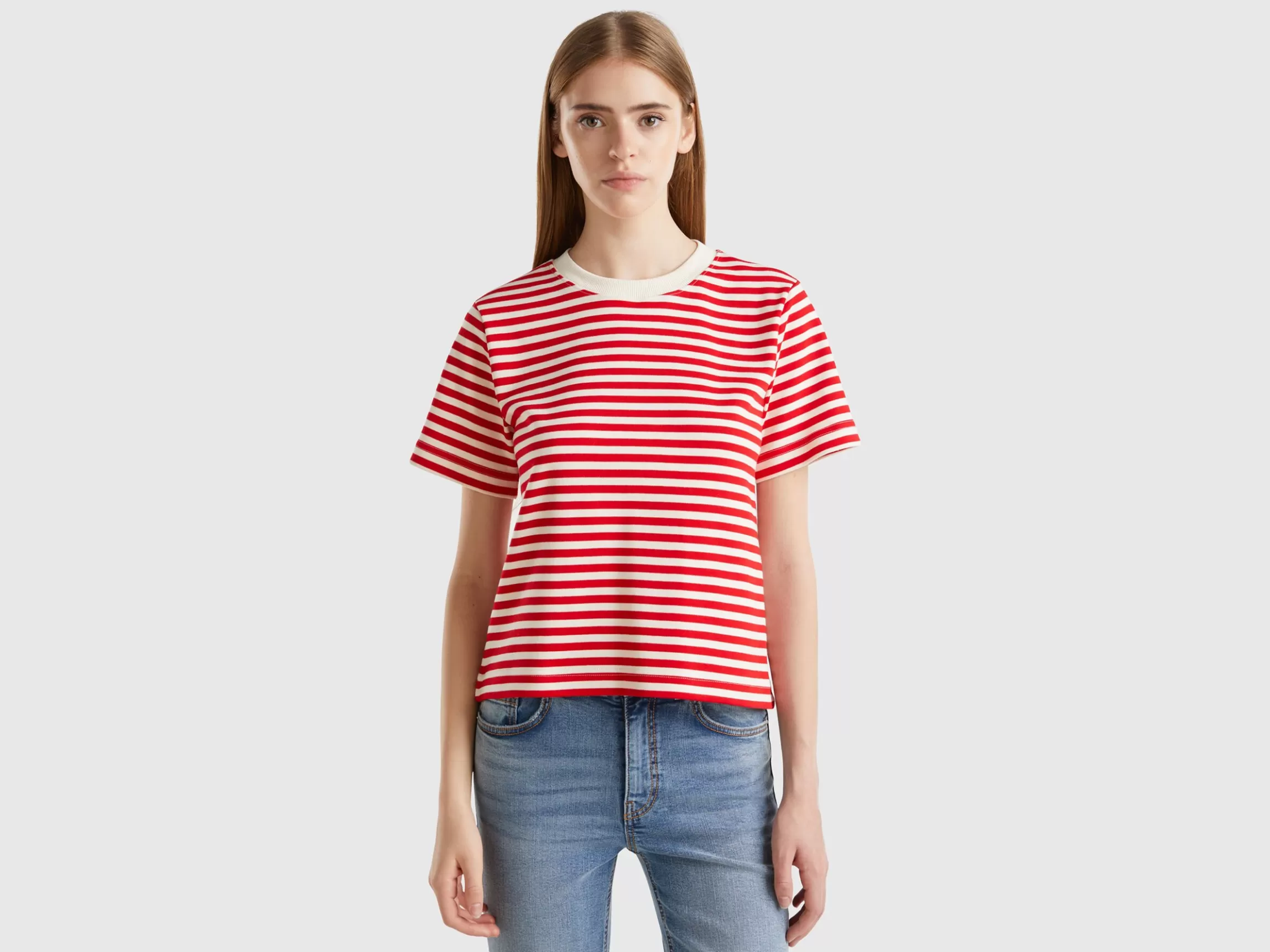 United Colors of Benetton Striped t-shirt in warm cotton