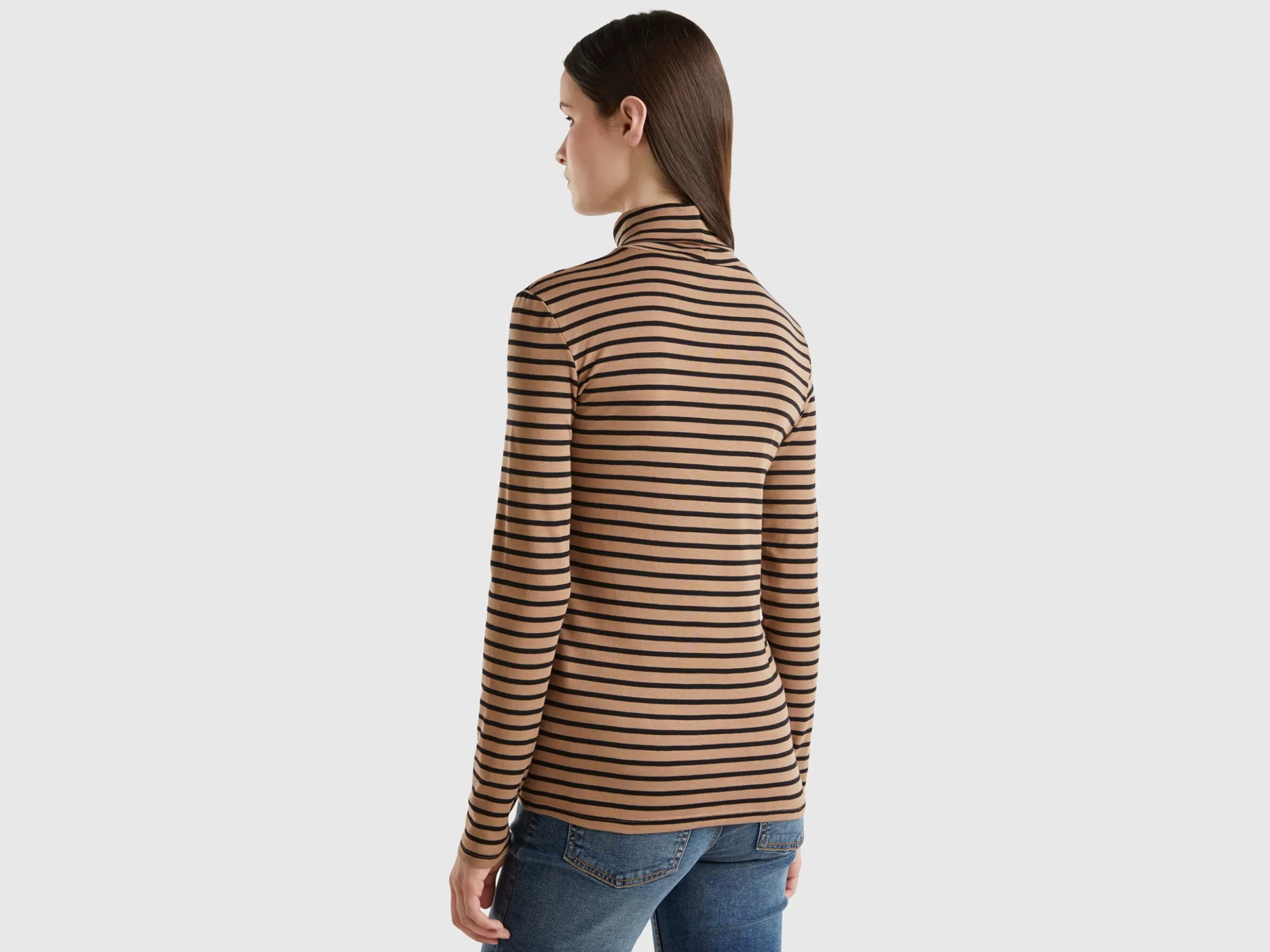 United Colors of Benetton Striped turtleneck t-shirt