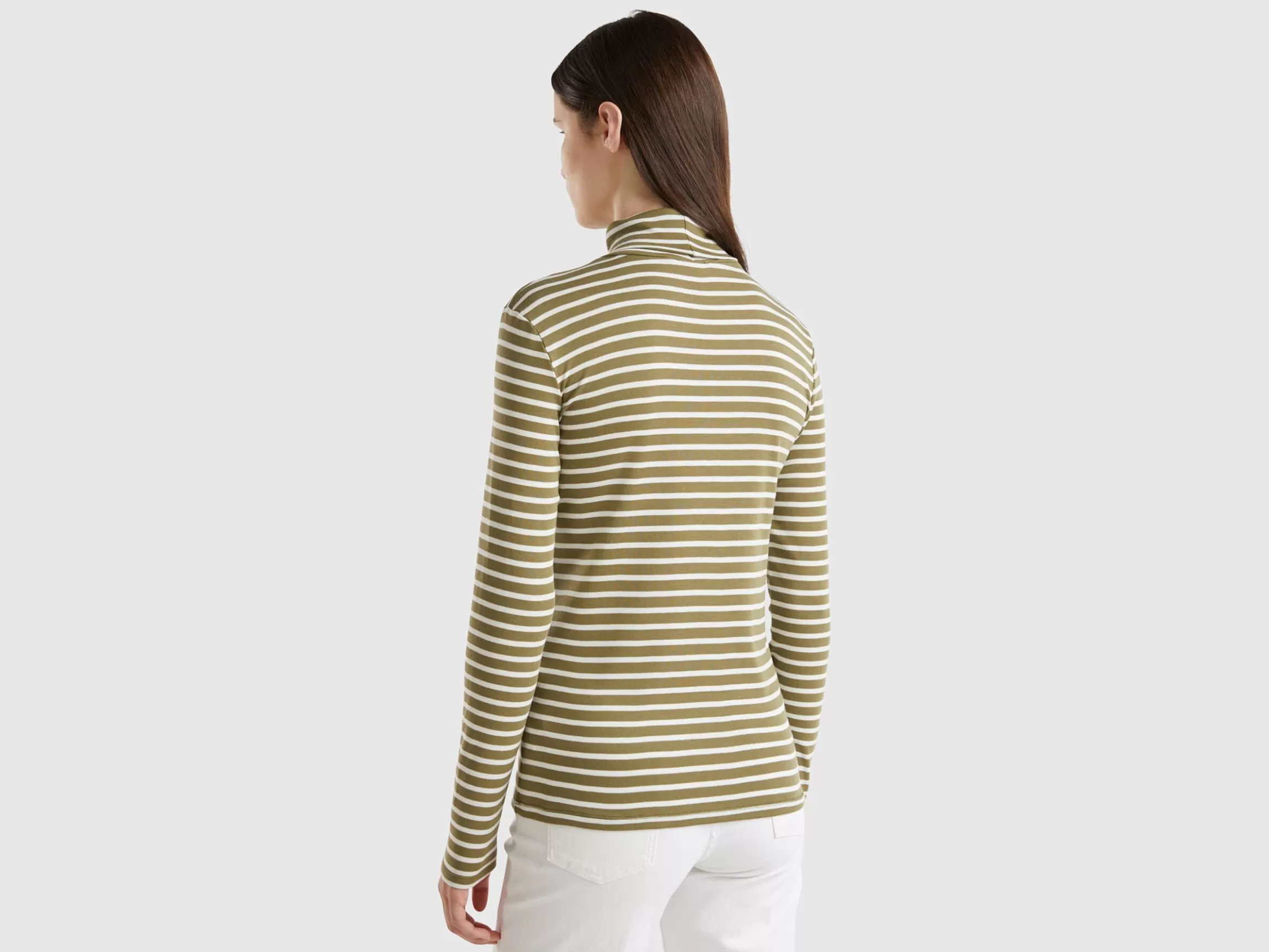 United Colors of Benetton Striped turtleneck t-shirt