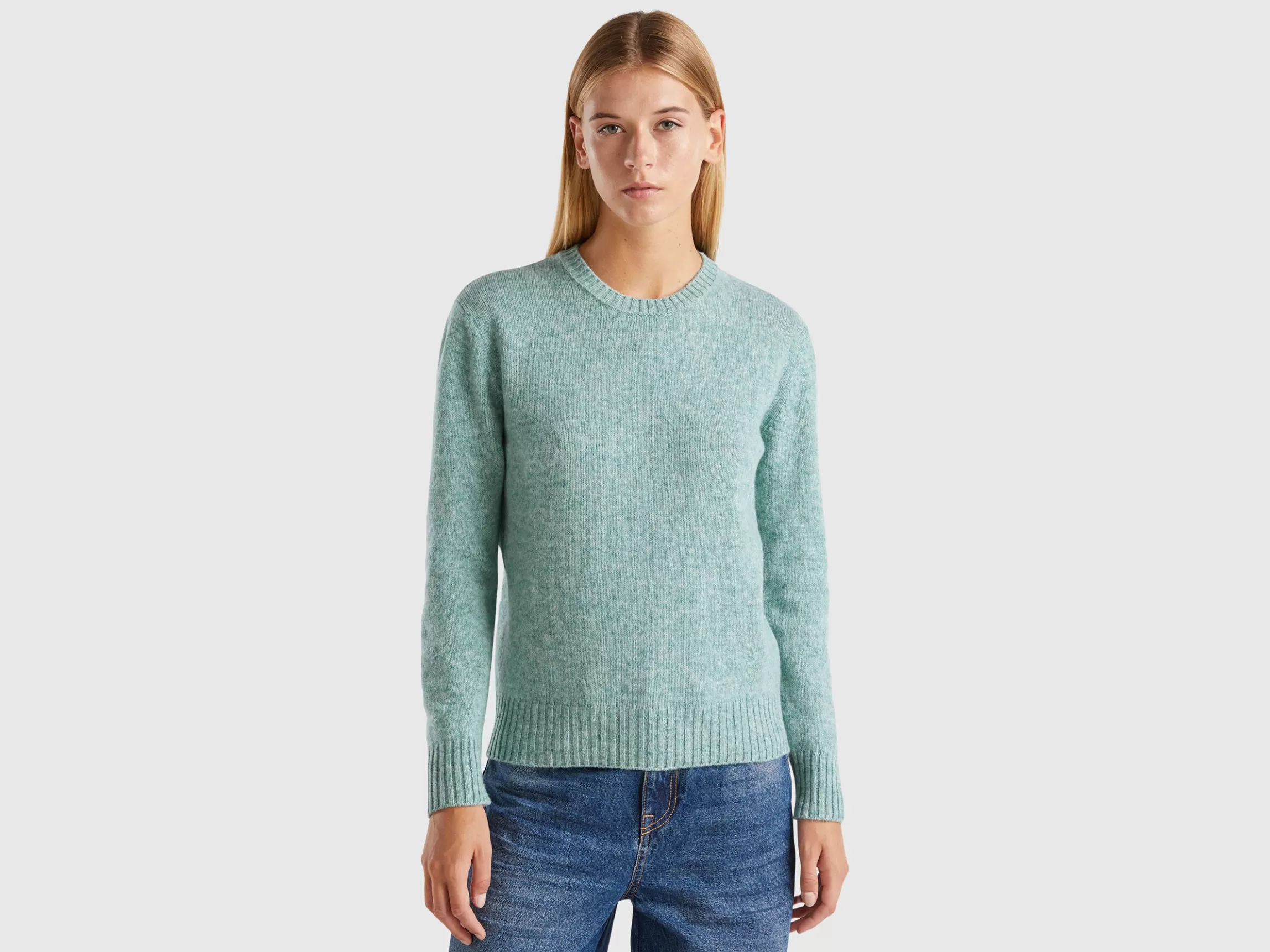 United Colors of Benetton Sweater in pure Shetland wool