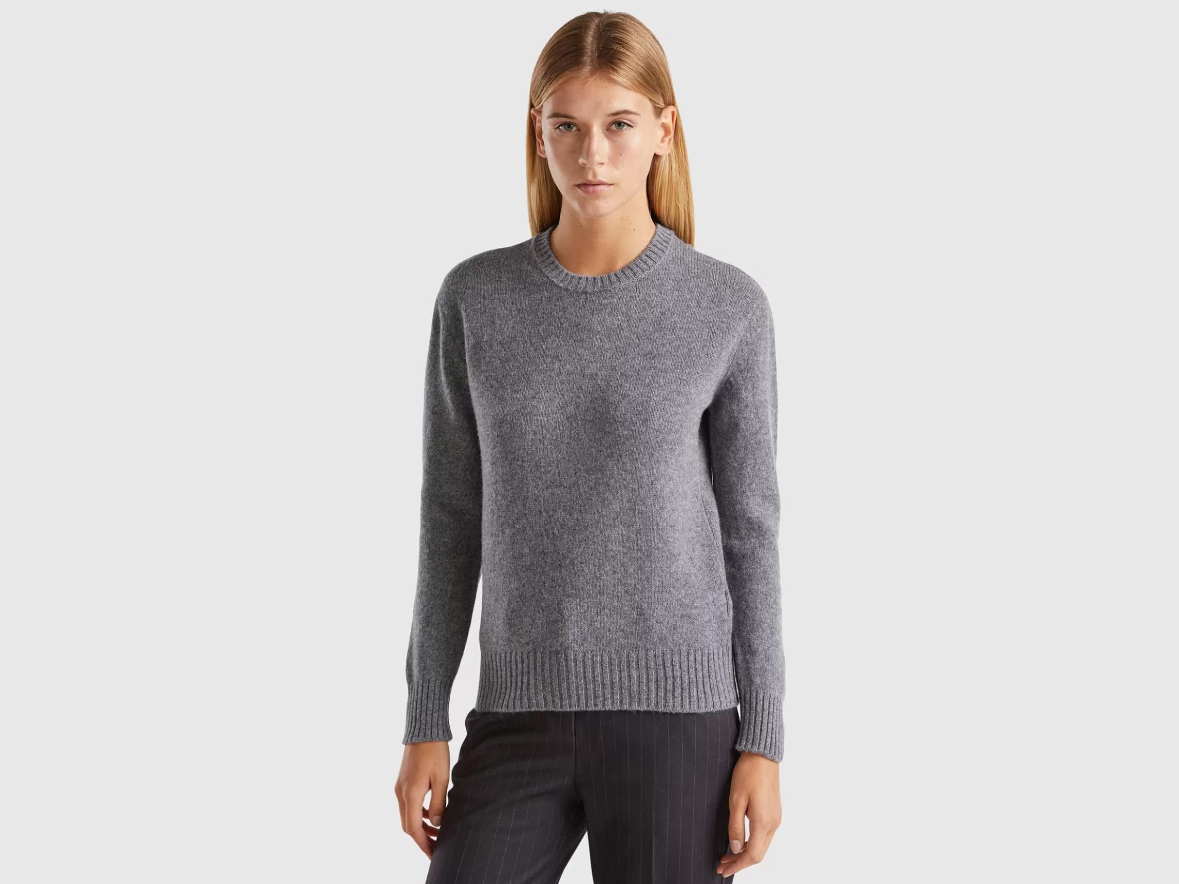 United Colors of Benetton Sweater in pure Shetland wool