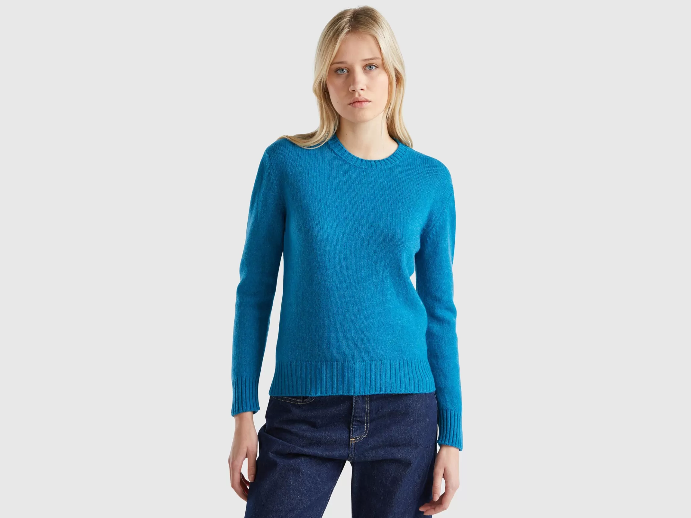 United Colors of Benetton Sweater in pure Shetland wool