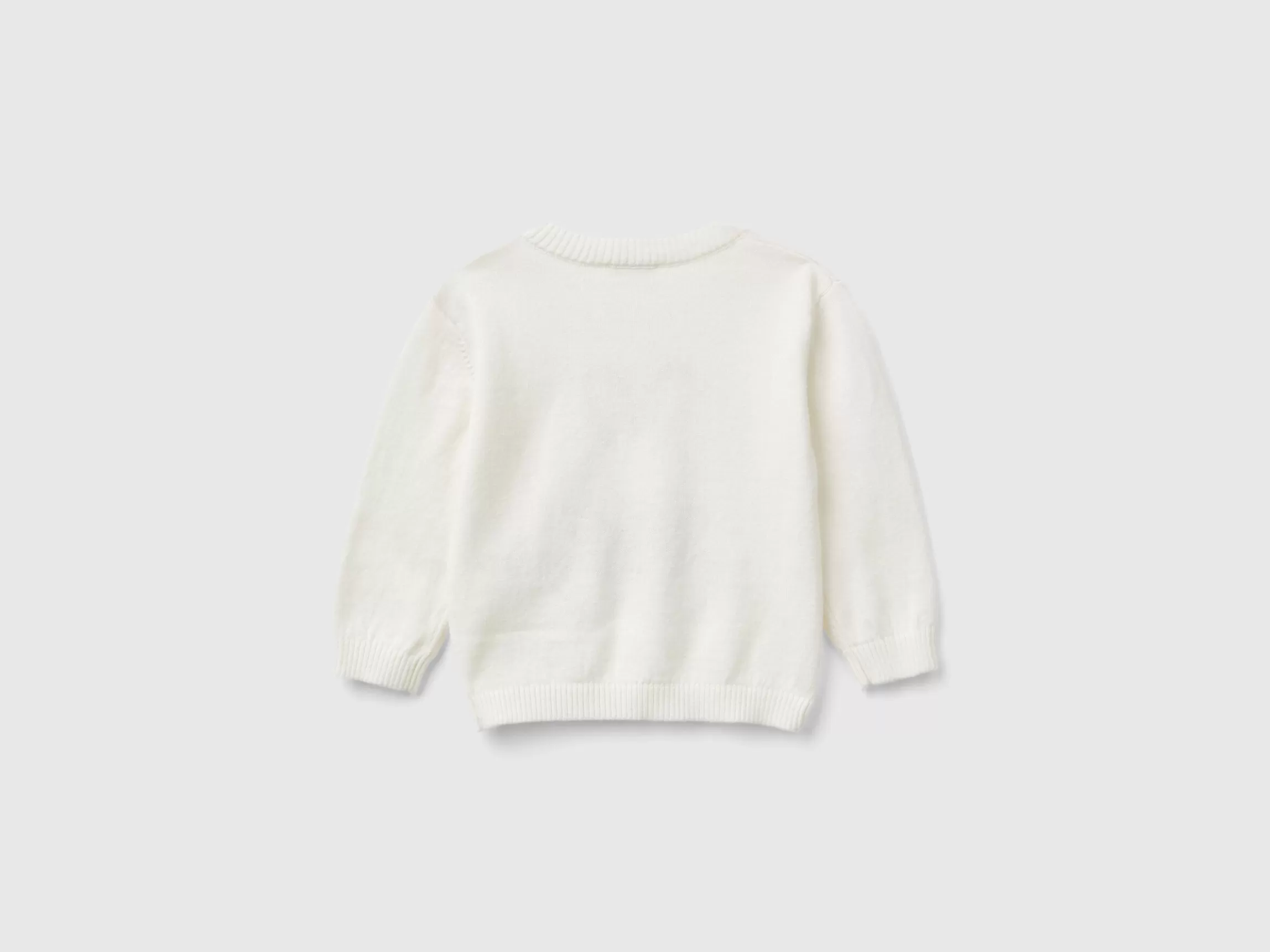 United Colors of Benetton Sweater in wool blend with embroidery