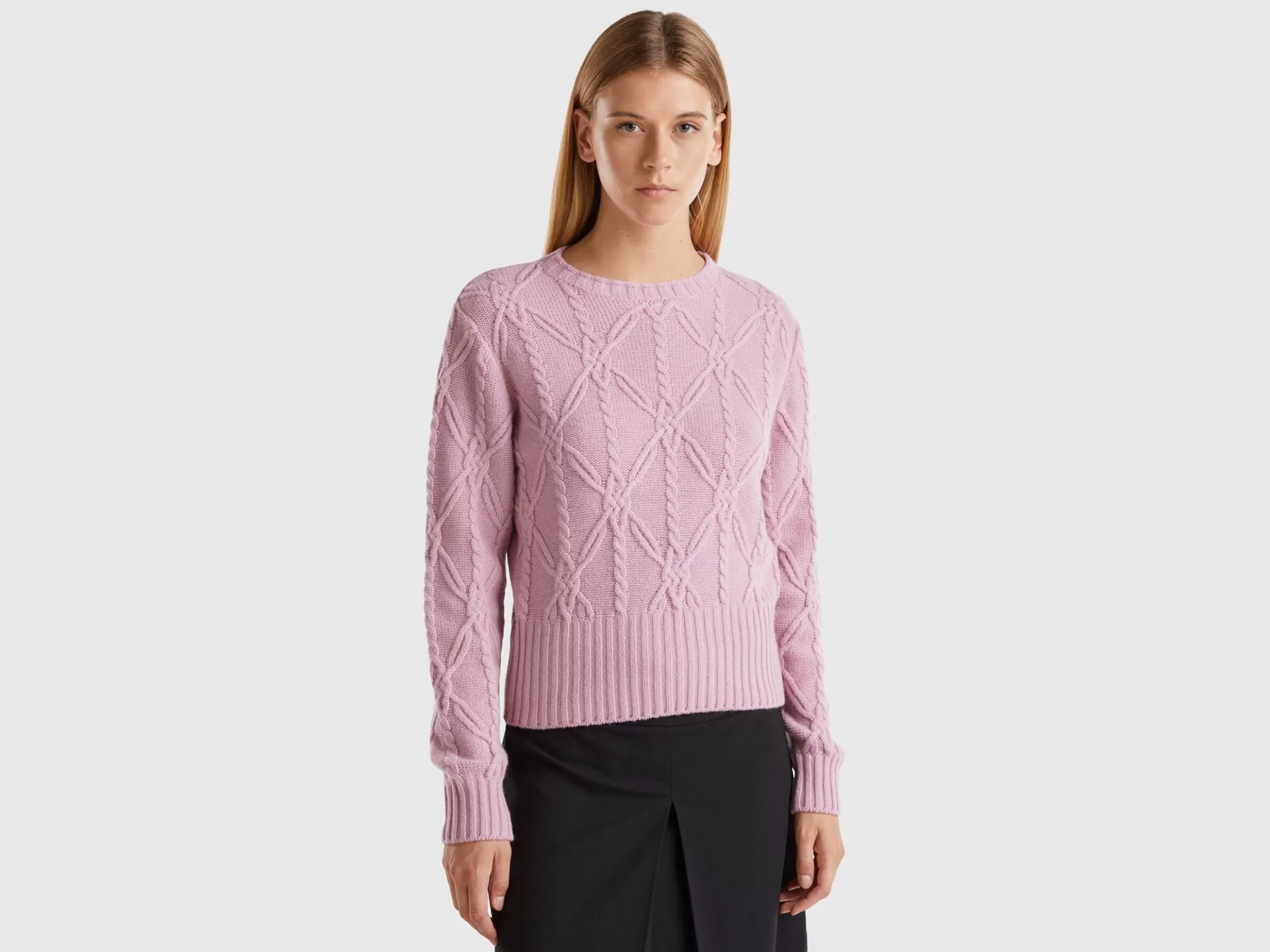 United Colors of Benetton Sweater with cable knit