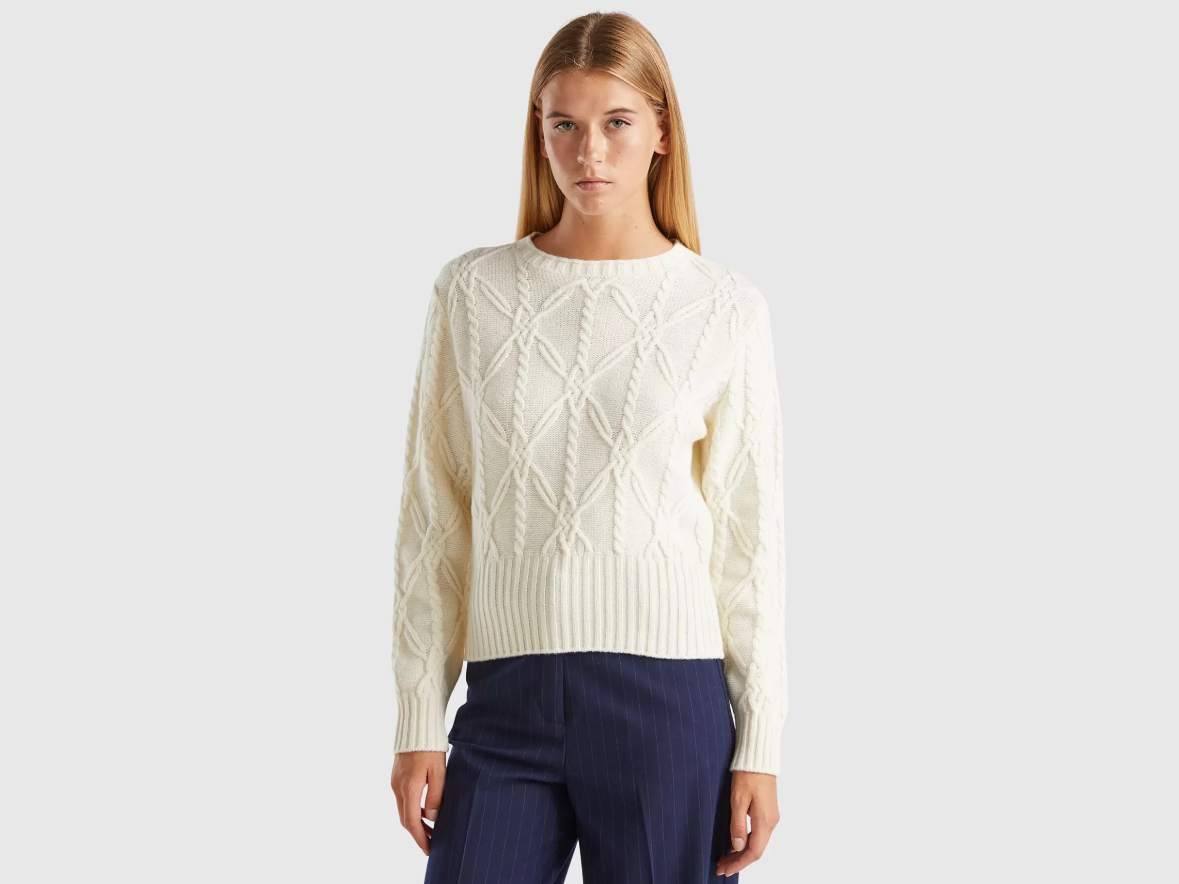 United Colors of Benetton Sweater with cable knit