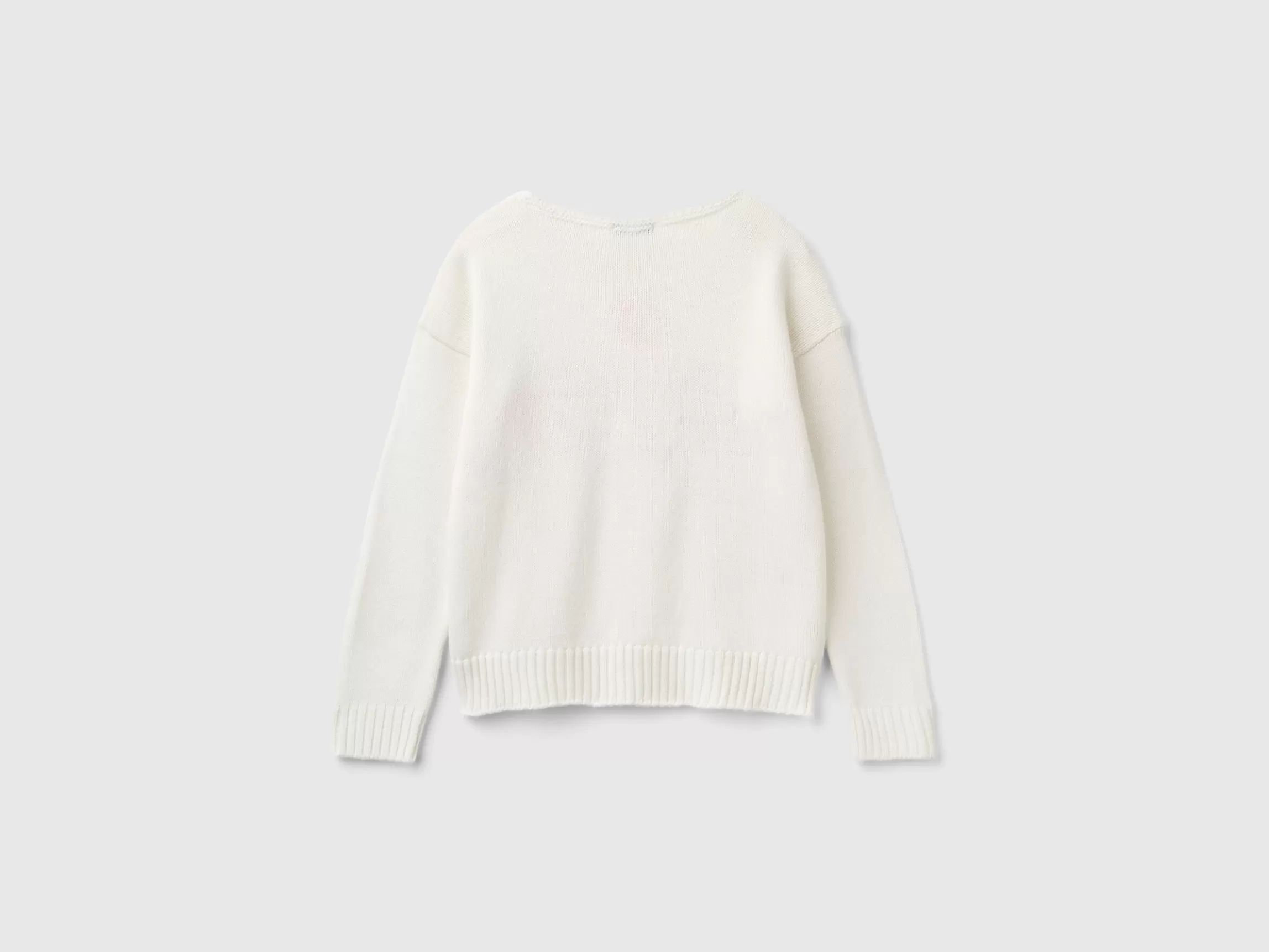United Colors of Benetton Sweater with fur graphic