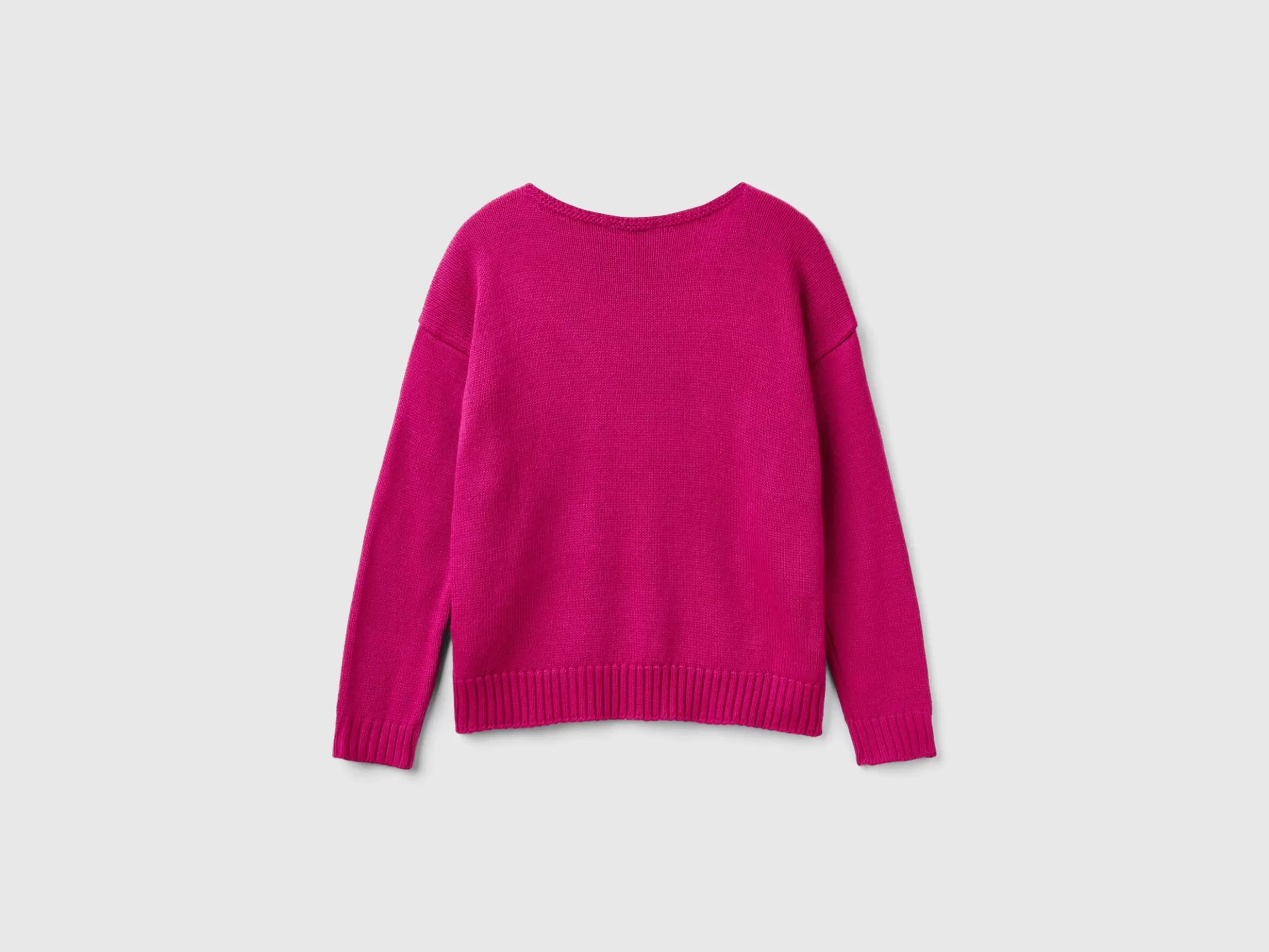 United Colors of Benetton Sweater with fur graphic