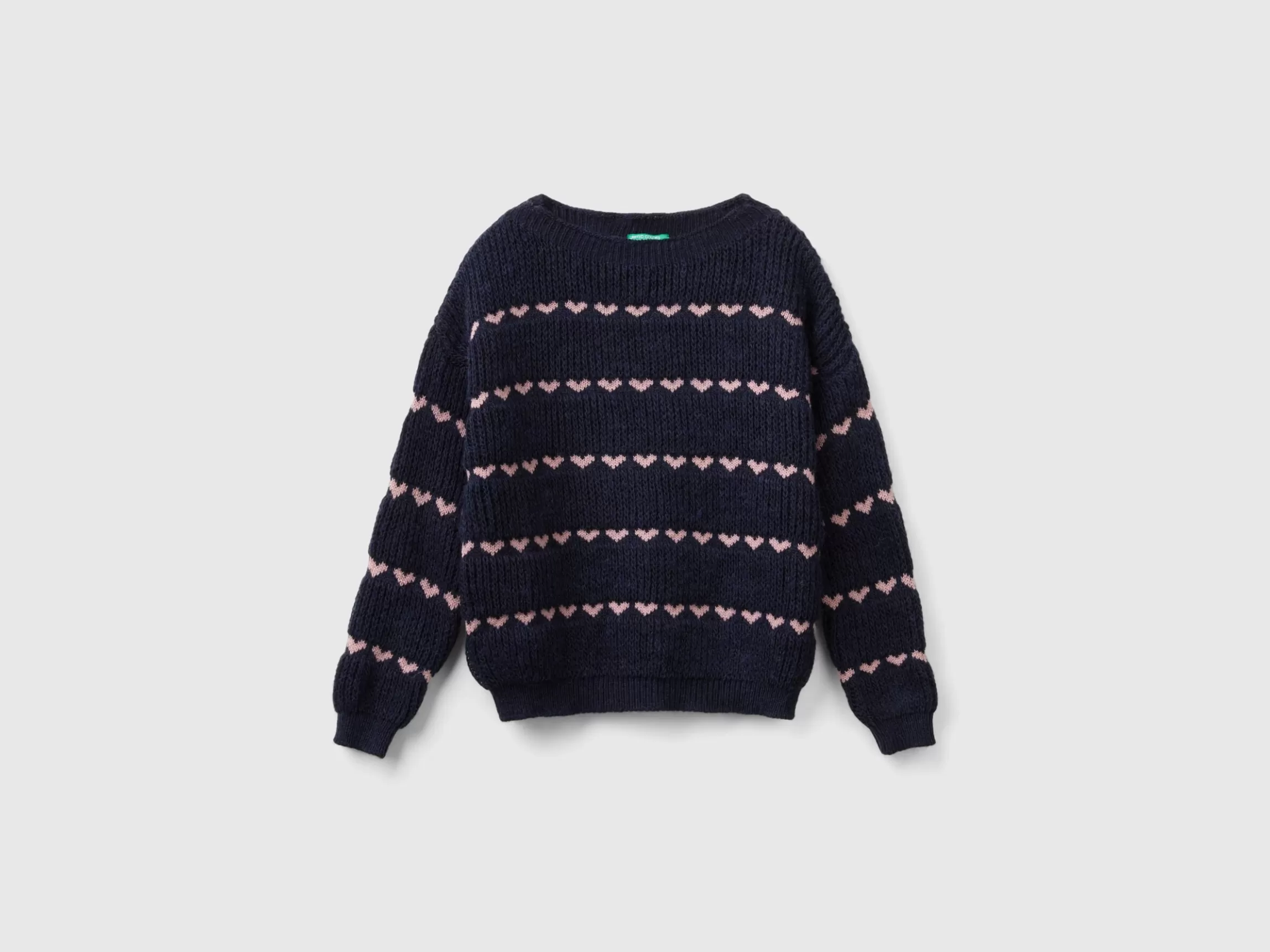 United Colors of Benetton Sweater with heart inlay