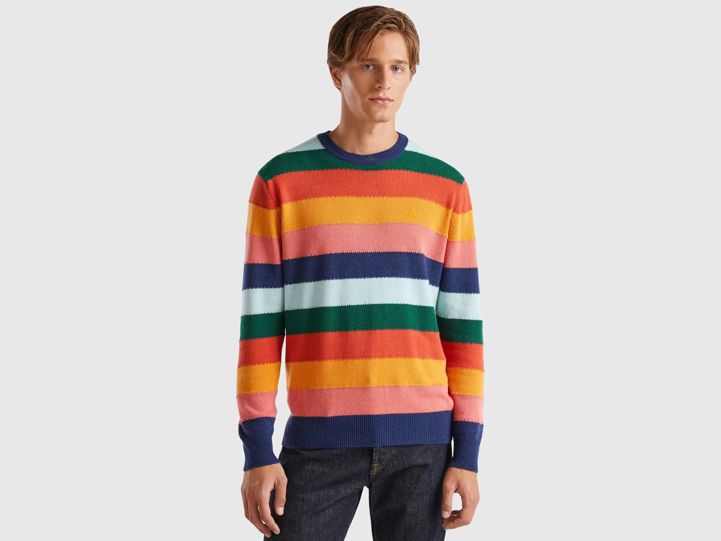 United Colors of Benetton Sweater with multicolor stripes