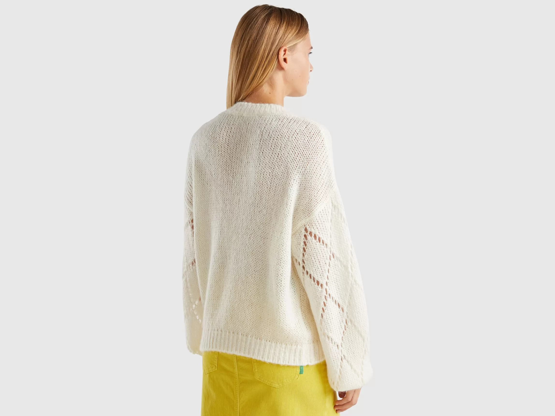 United Colors of Benetton Sweater with perforated sleeve