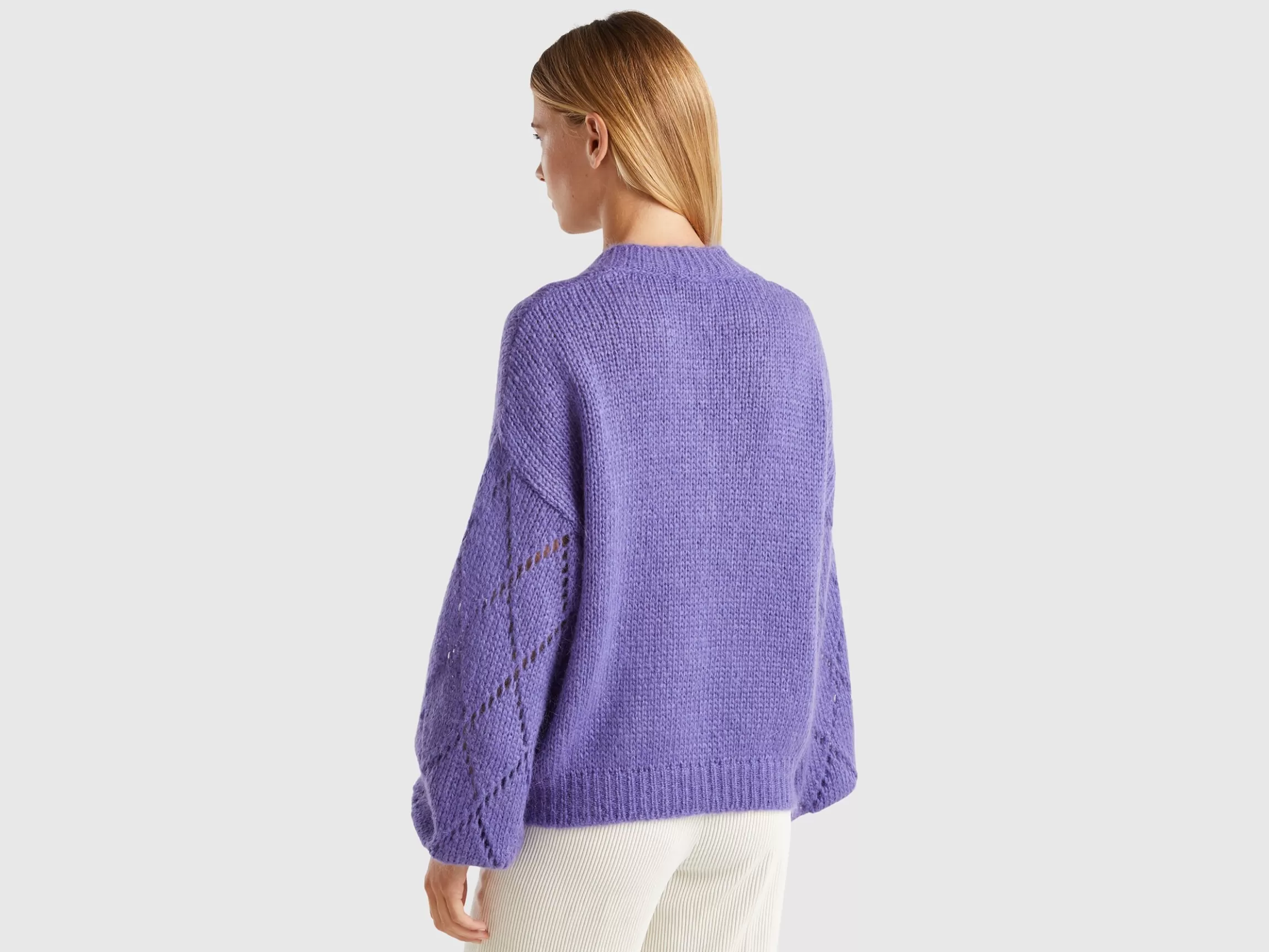 United Colors of Benetton Sweater with perforated sleeve