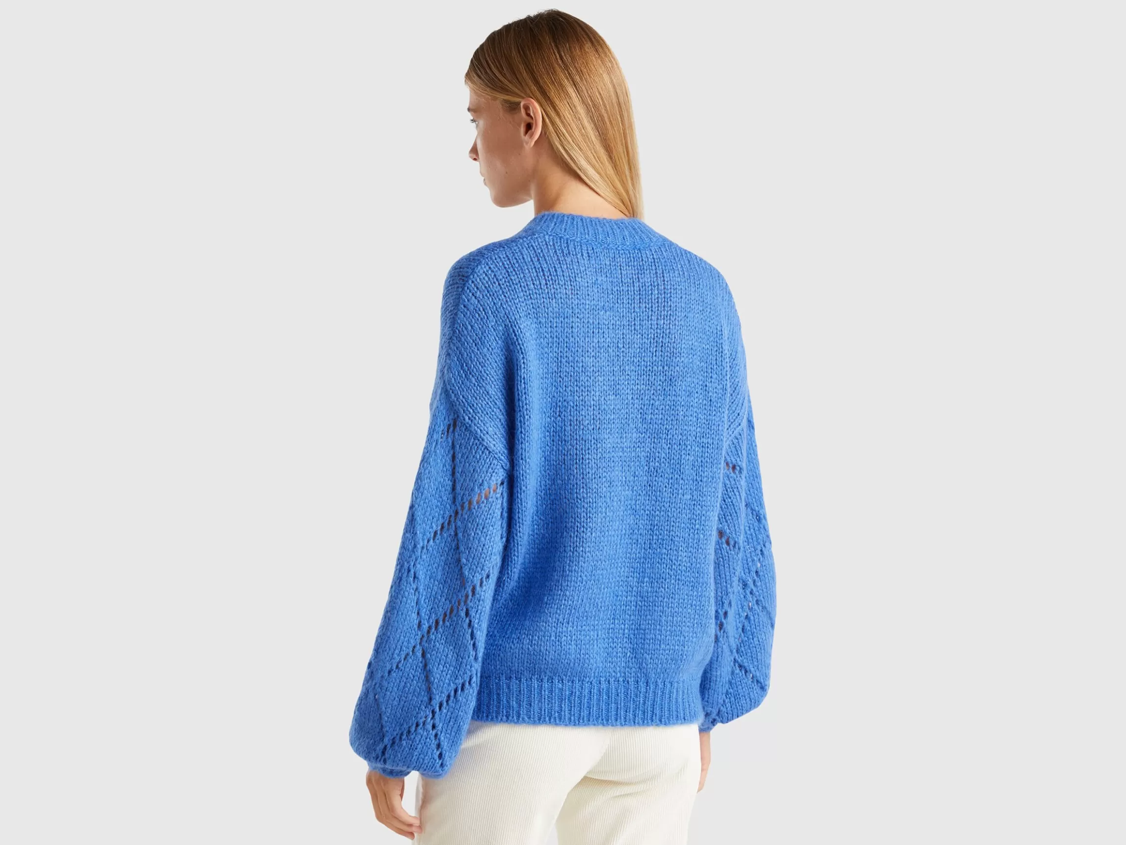 United Colors of Benetton Sweater with perforated sleeve