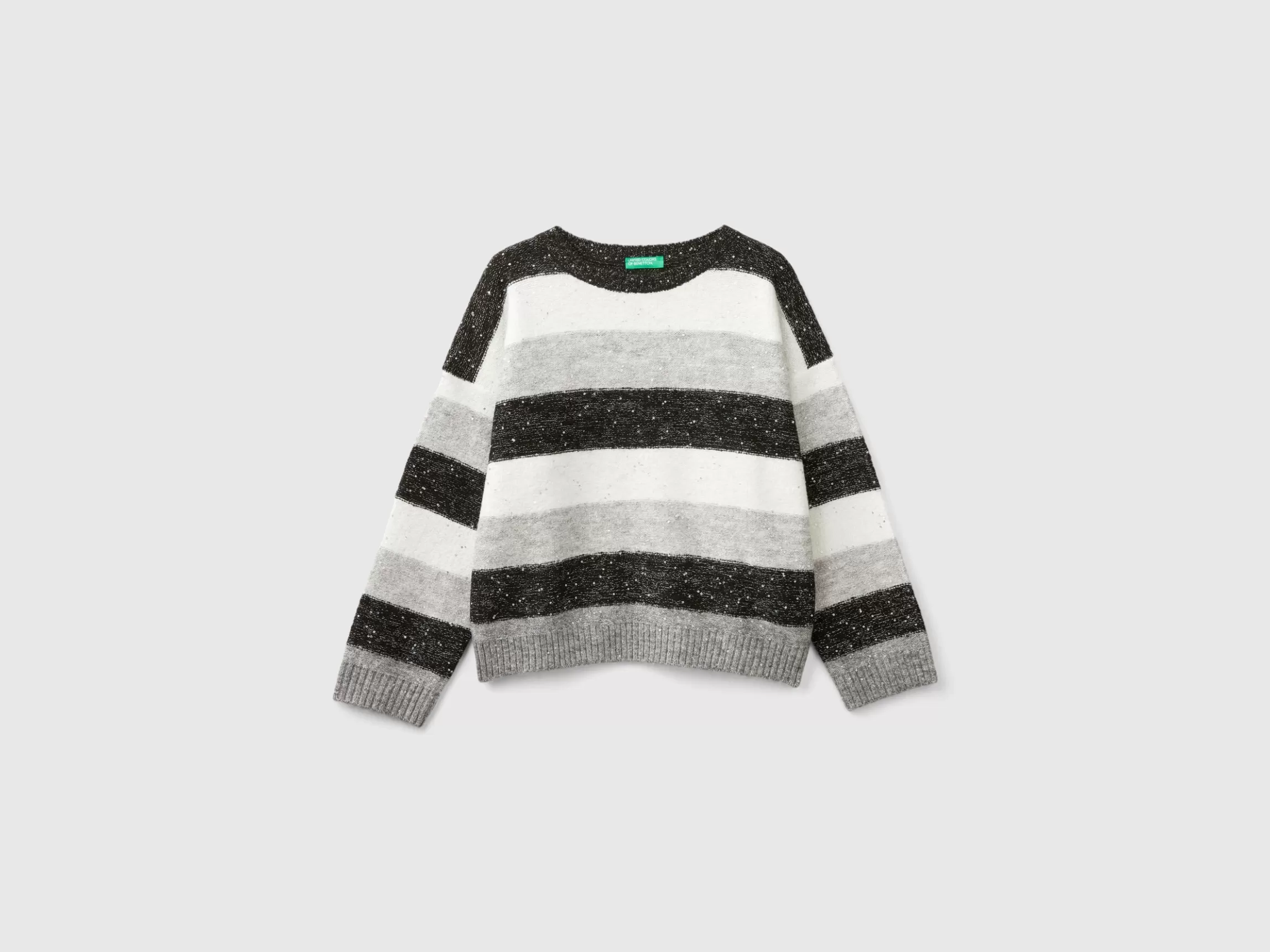 United Colors of Benetton Sweater with recycled fabric and sequins