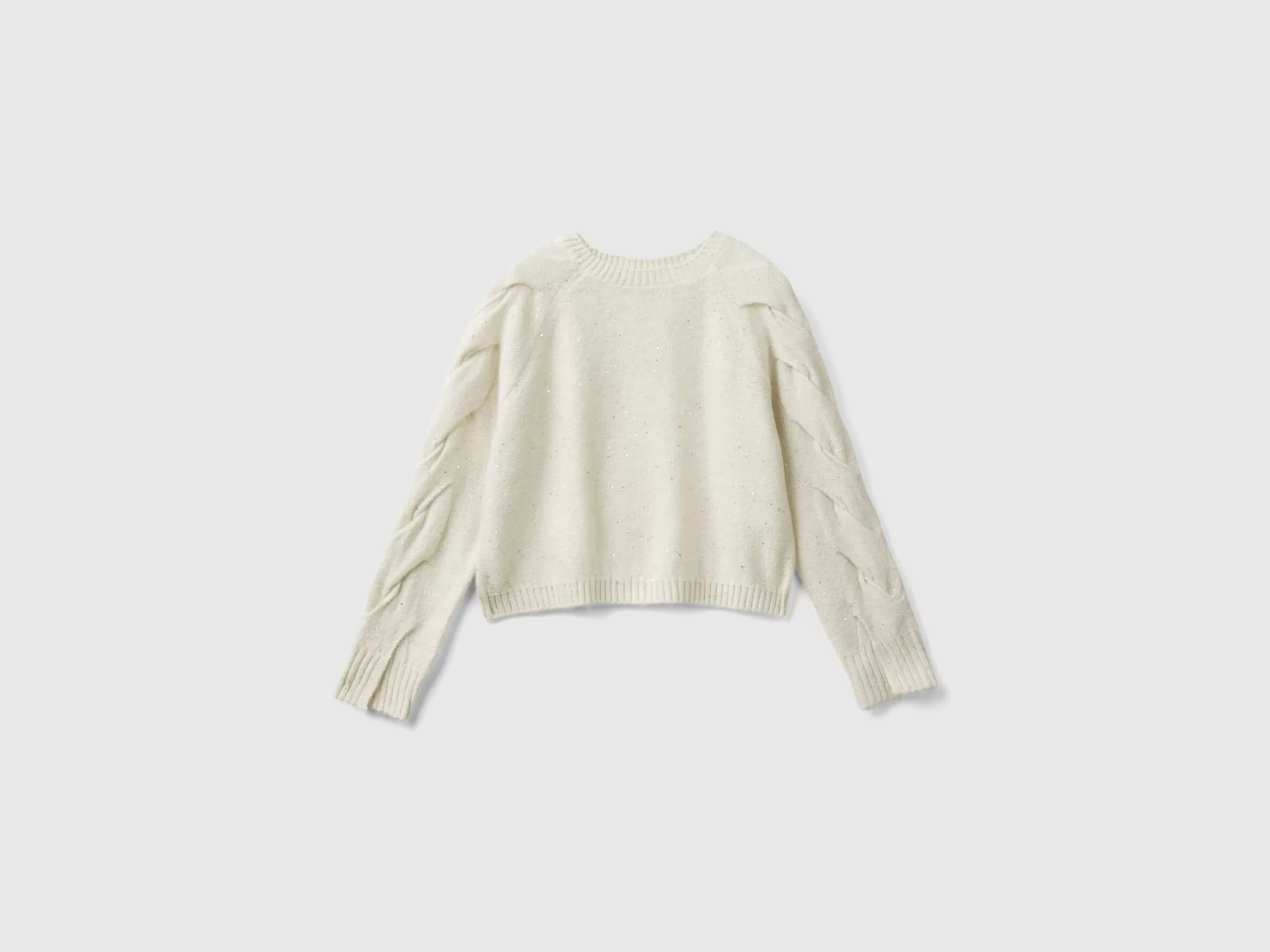 United Colors of Benetton Sweater with recycled fabric and sequins
