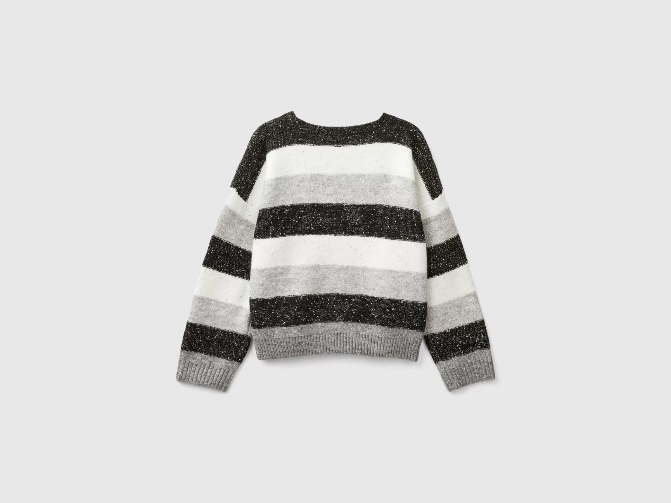 United Colors of Benetton Sweater with recycled fabric and sequins