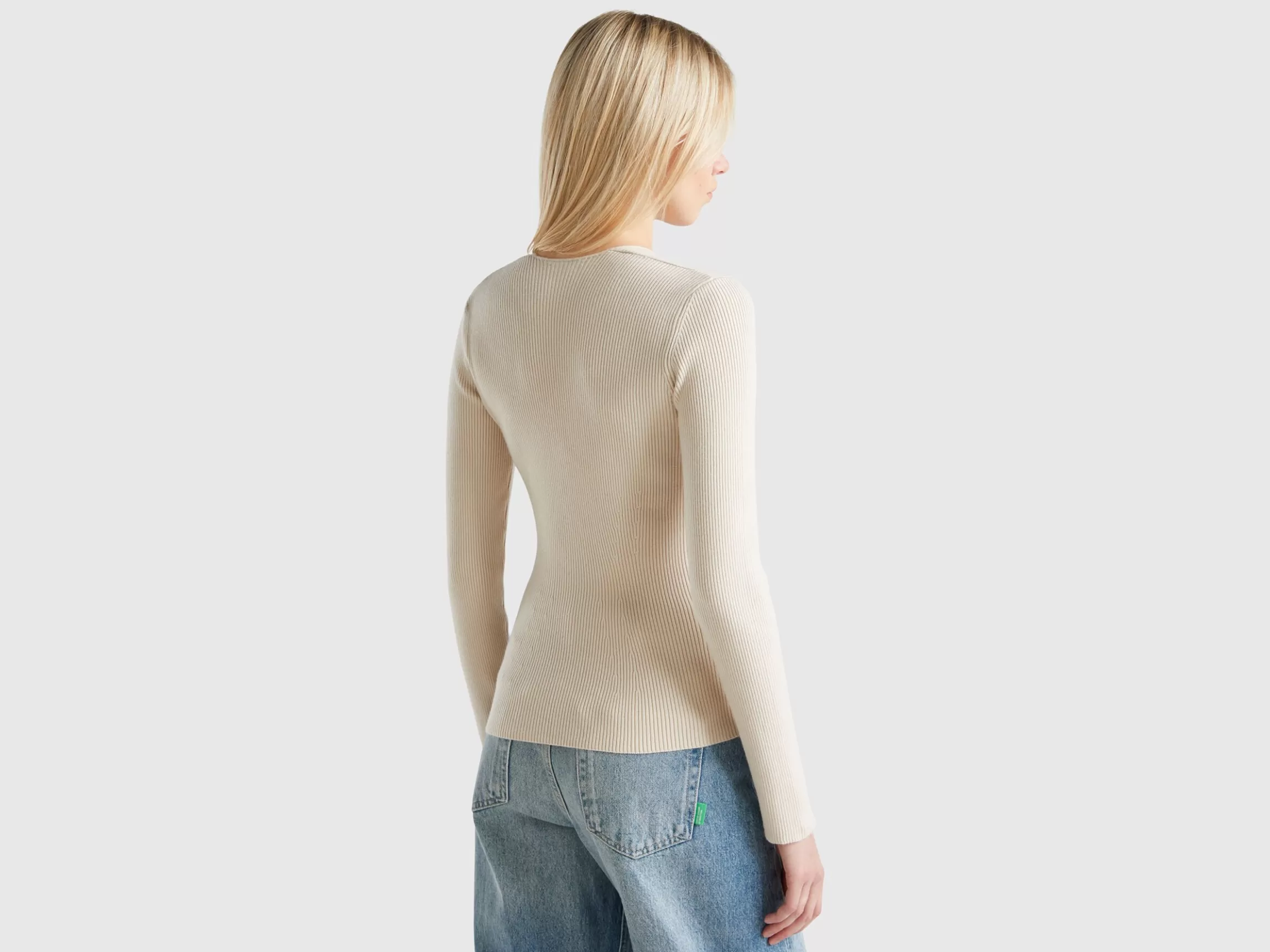 United Colors of Benetton Sweater with sweetheart neck