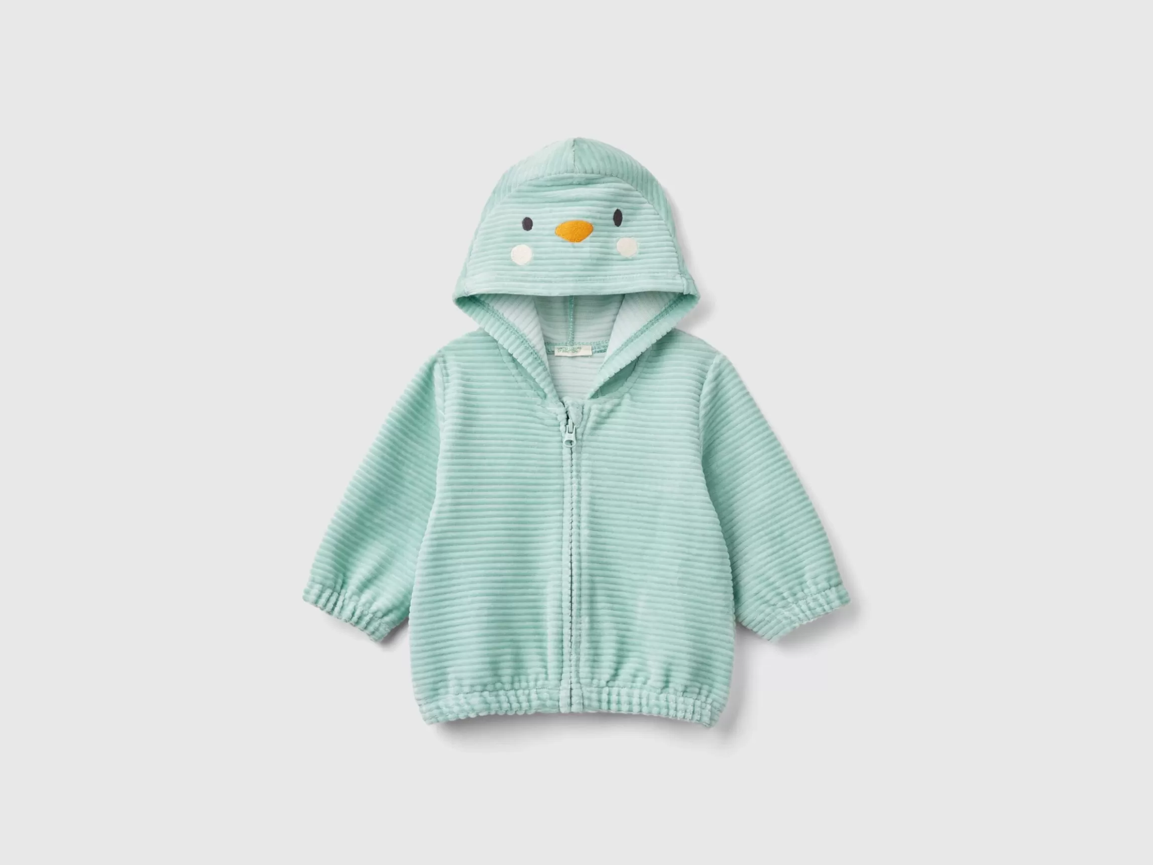 United Colors of Benetton Sweatshirt in chenille with hood