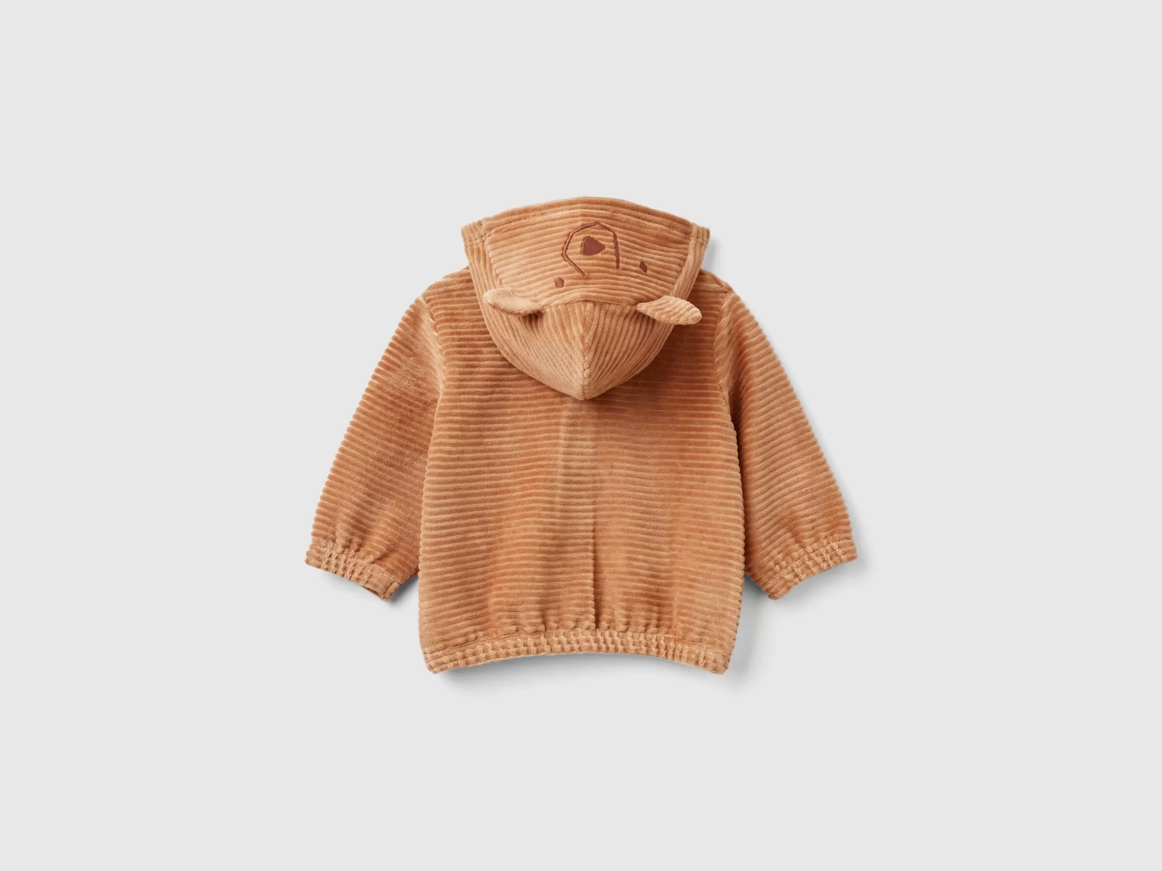 United Colors of Benetton Sweatshirt in chenille with hood