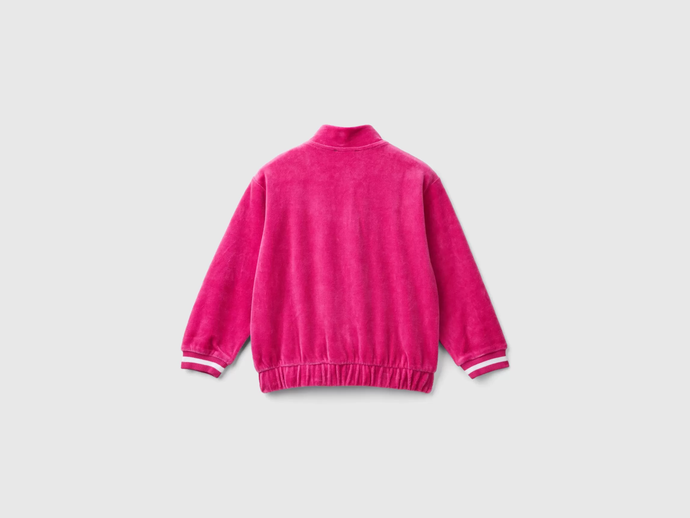 United Colors of Benetton Sweatshirt in chenille with zip