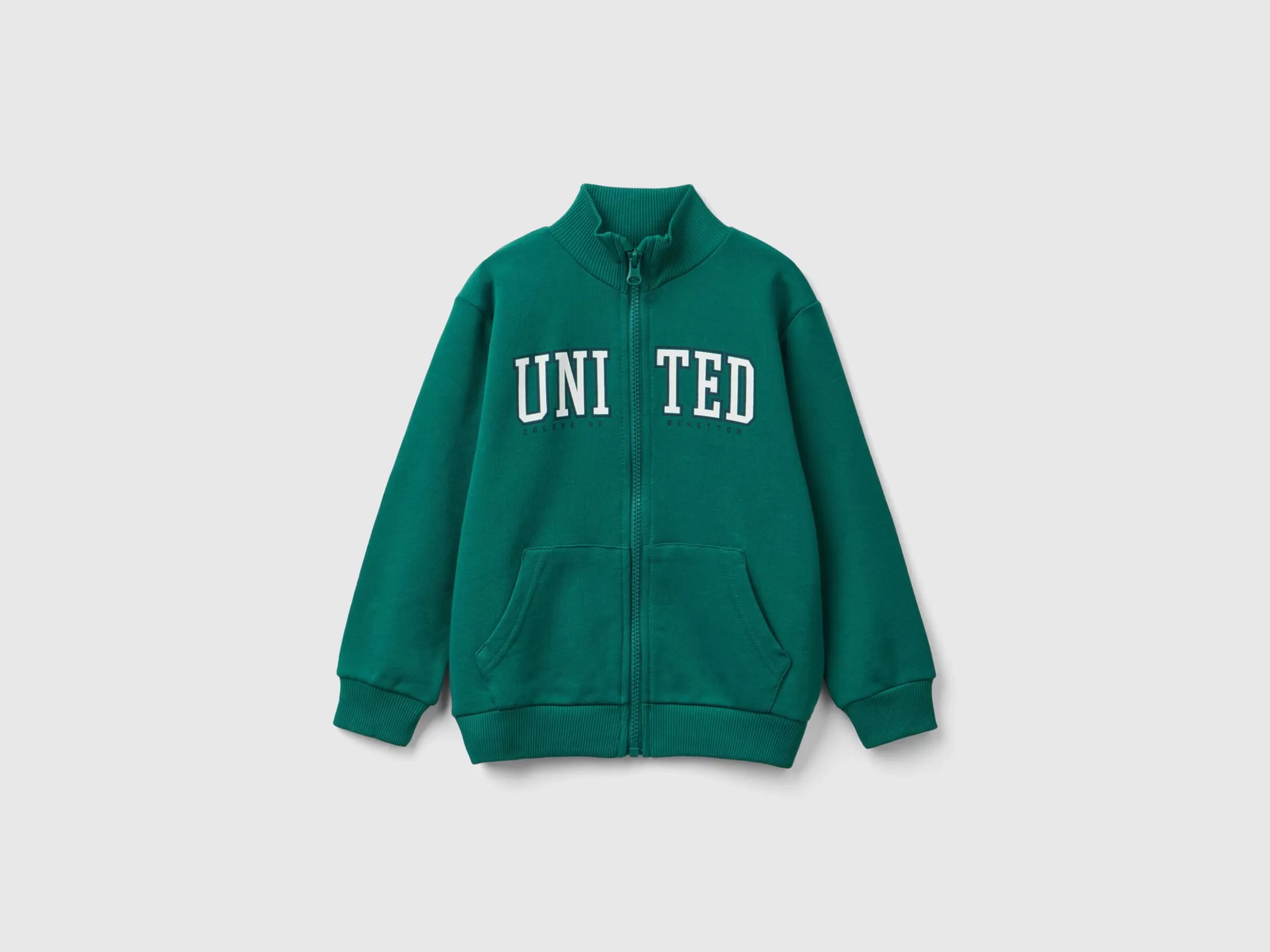 United Colors of Benetton Sweatshirt in organic cotton with zip