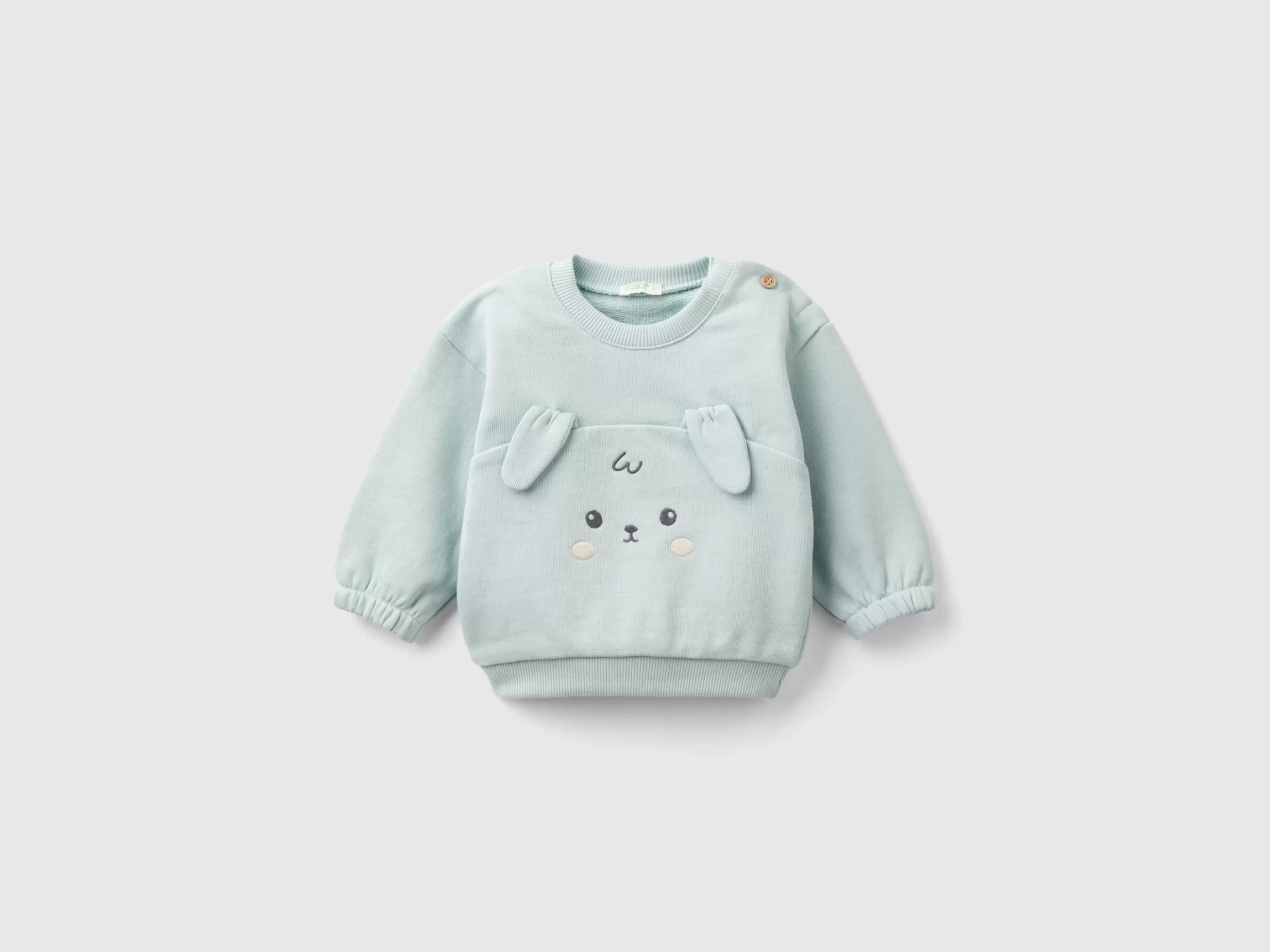 United Colors of Benetton Sweatshirt with embroidery and patches in organic cotton