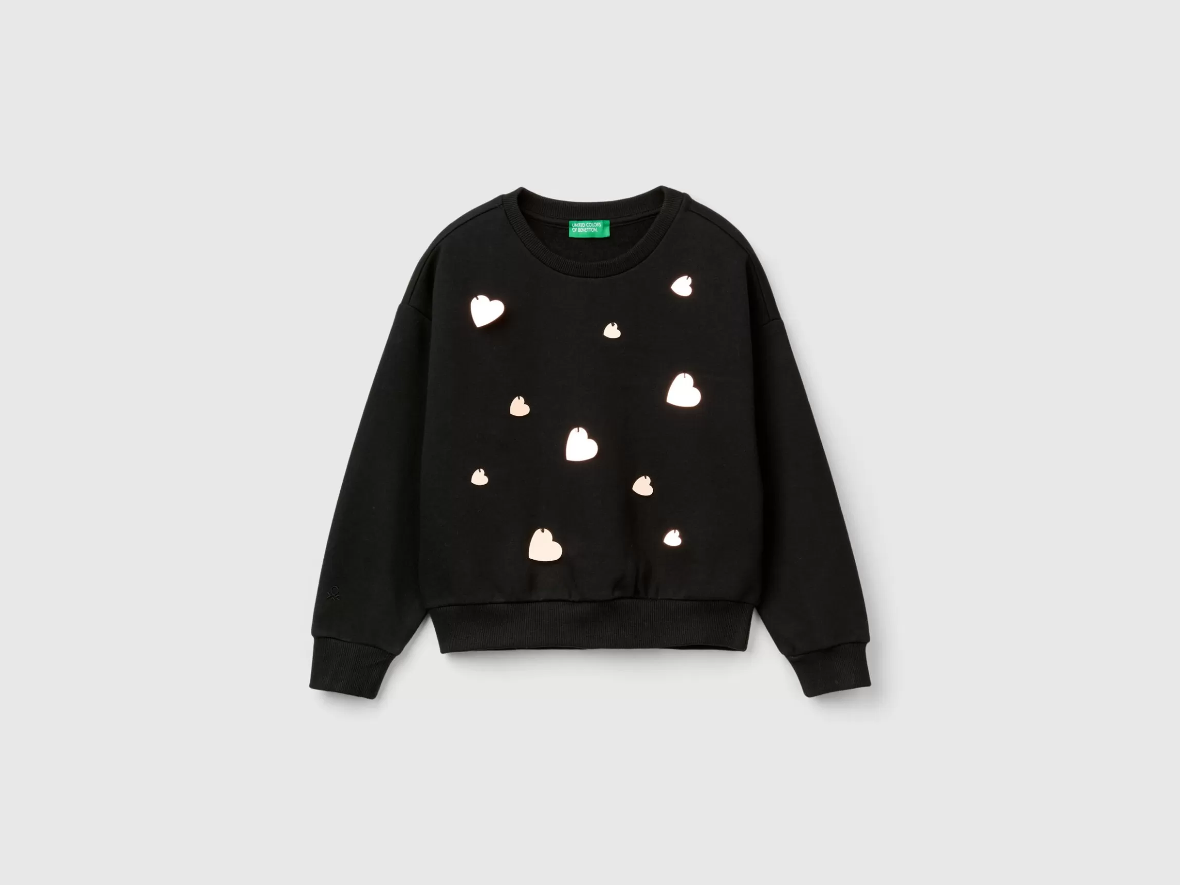 United Colors of Benetton Sweatshirt with heart sequins