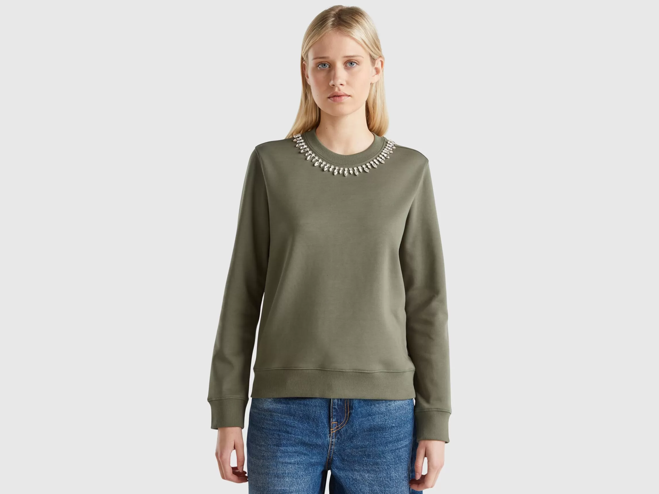 United Colors of Benetton Sweatshirt with jewel effect applique