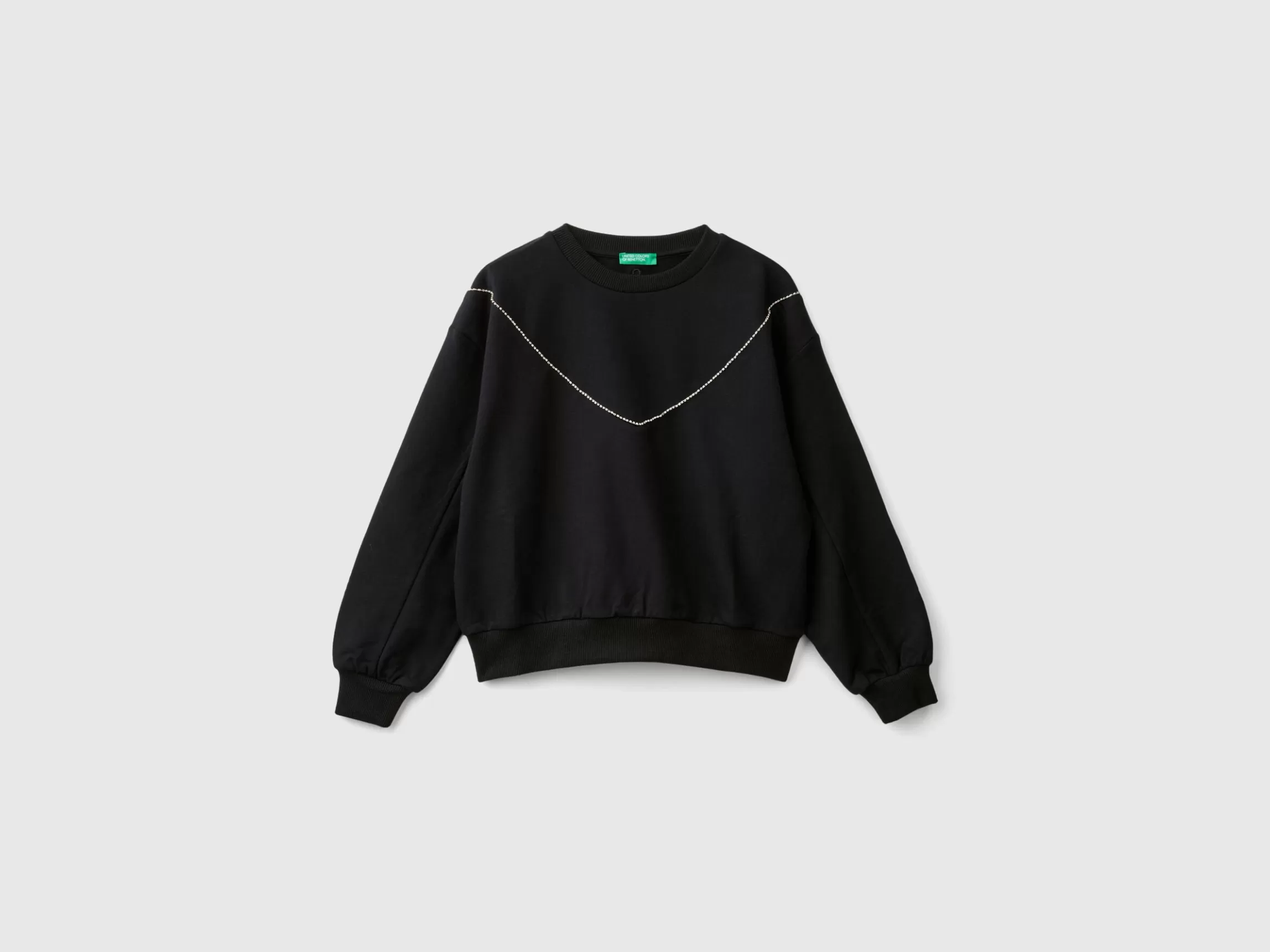 United Colors of Benetton Sweatshirt with jewel-like applique