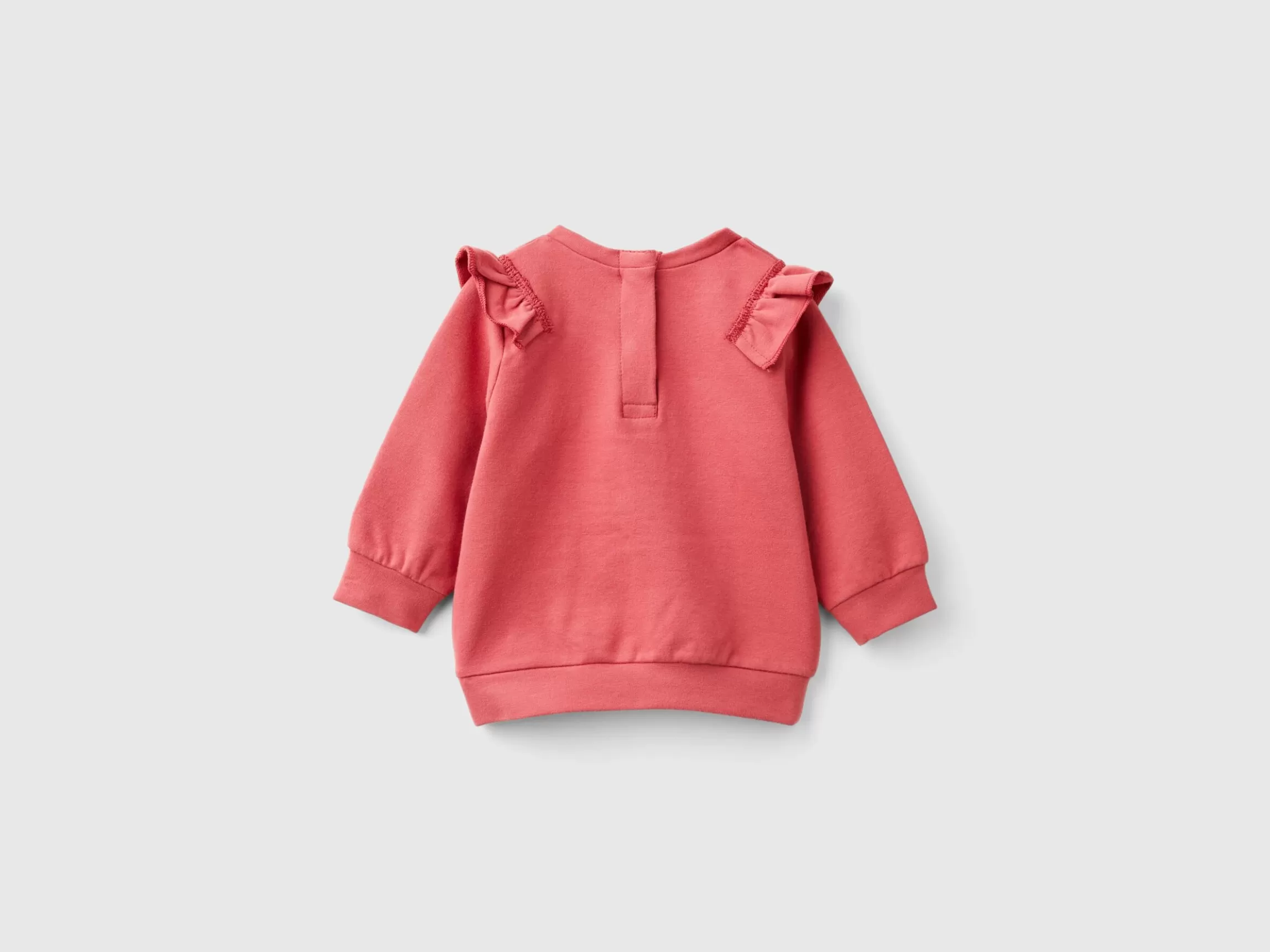 United Colors of Benetton Sweatshirt with rouches in stretch organic cotton