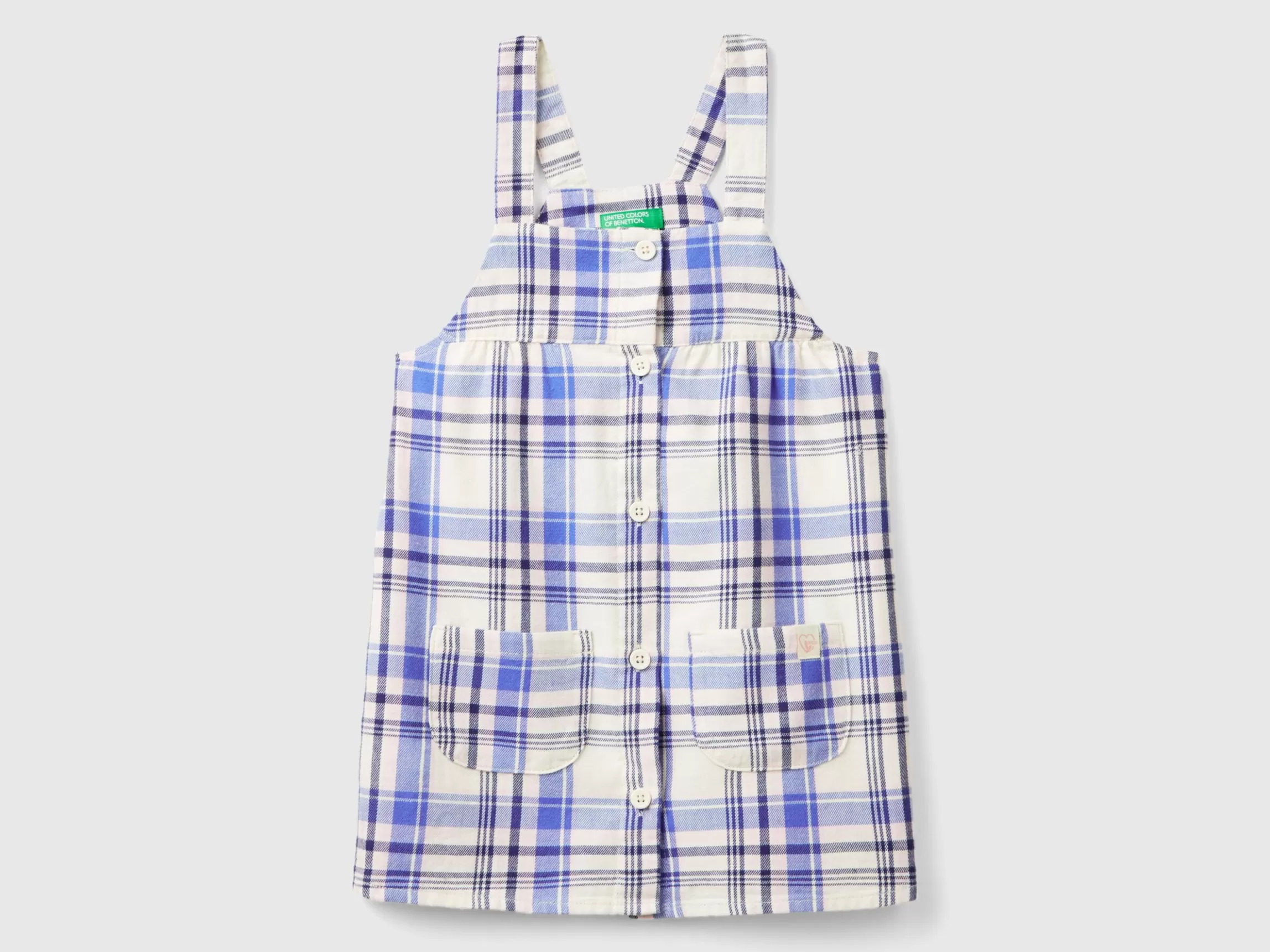 United Colors of Benetton Tartan dungaree dress