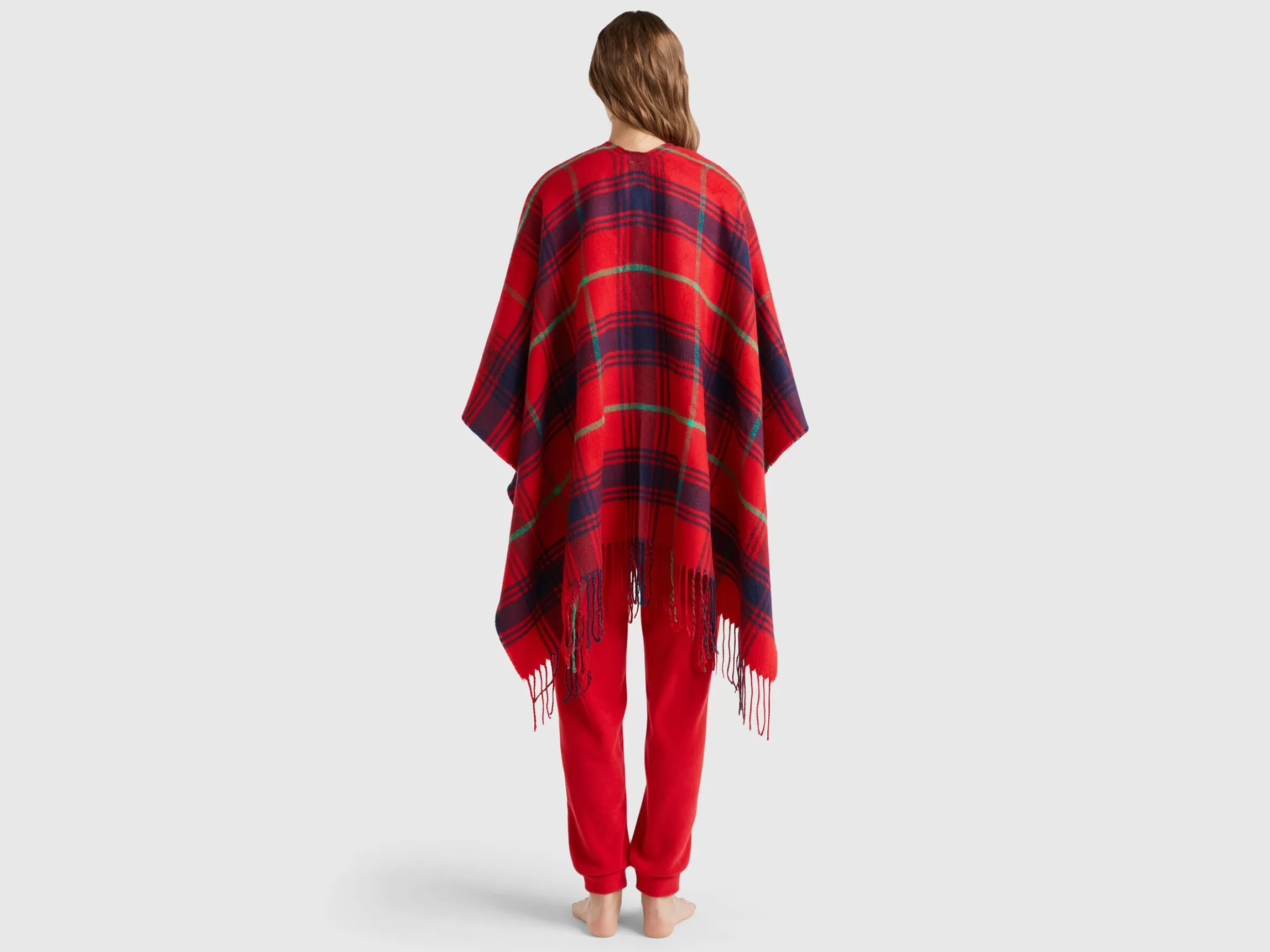 United Colors of Benetton Tartan jacquard cape