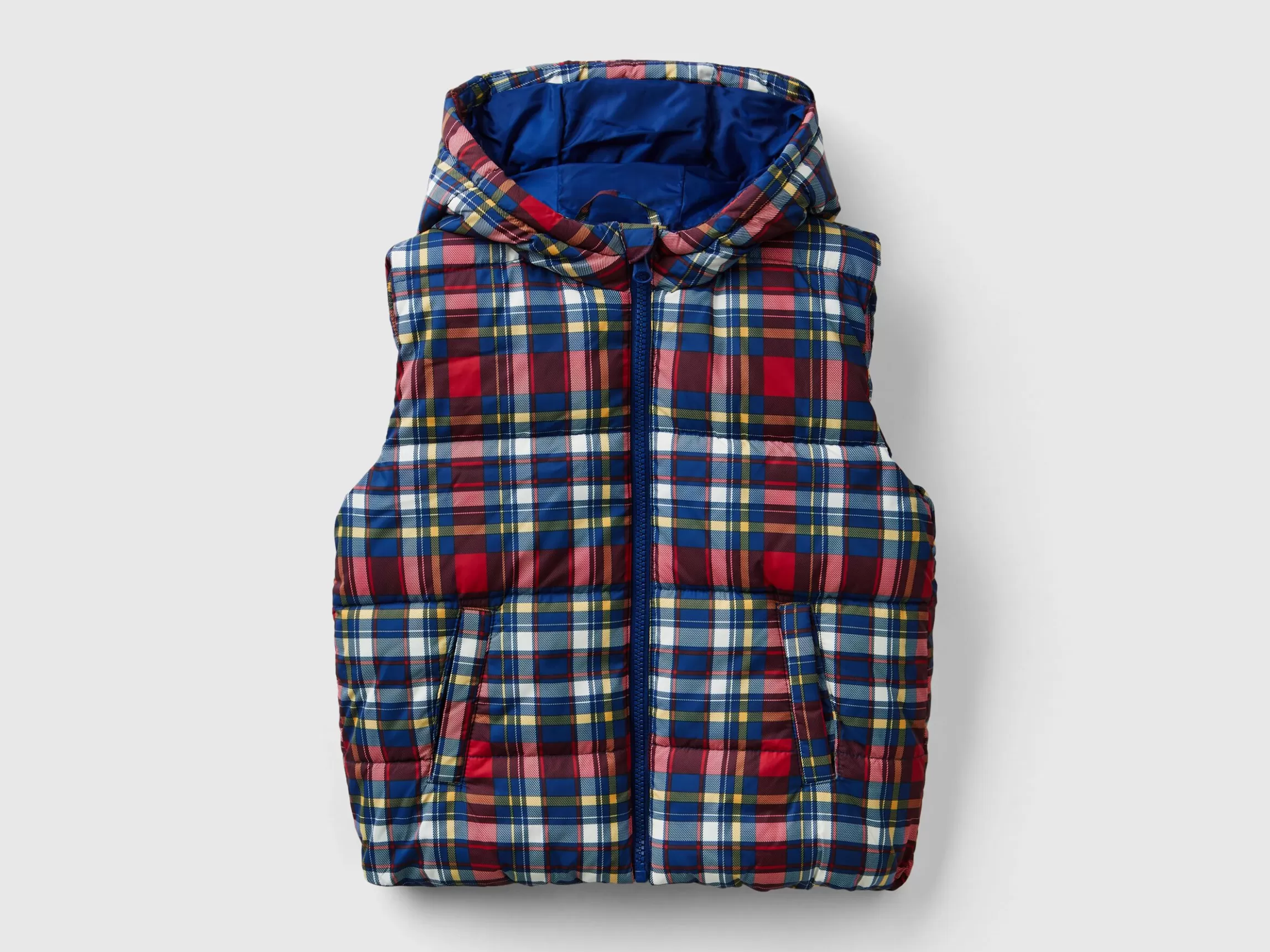 United Colors of Benetton Tartan padded vest