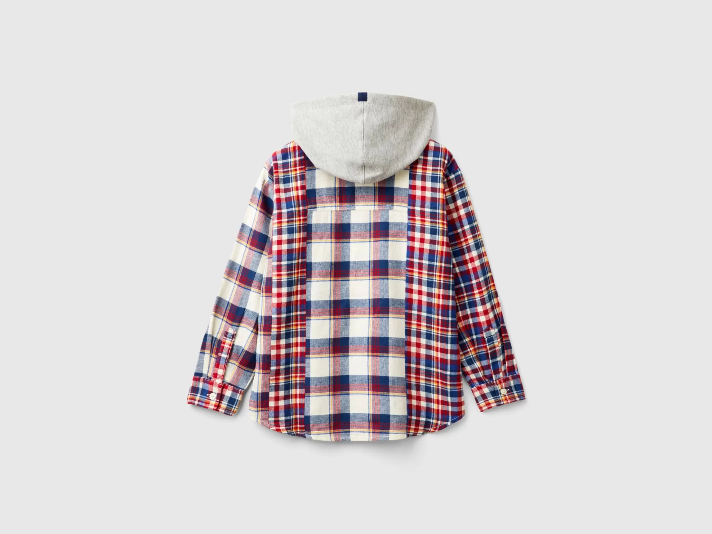 United Colors of Benetton Tartan shirt with hood