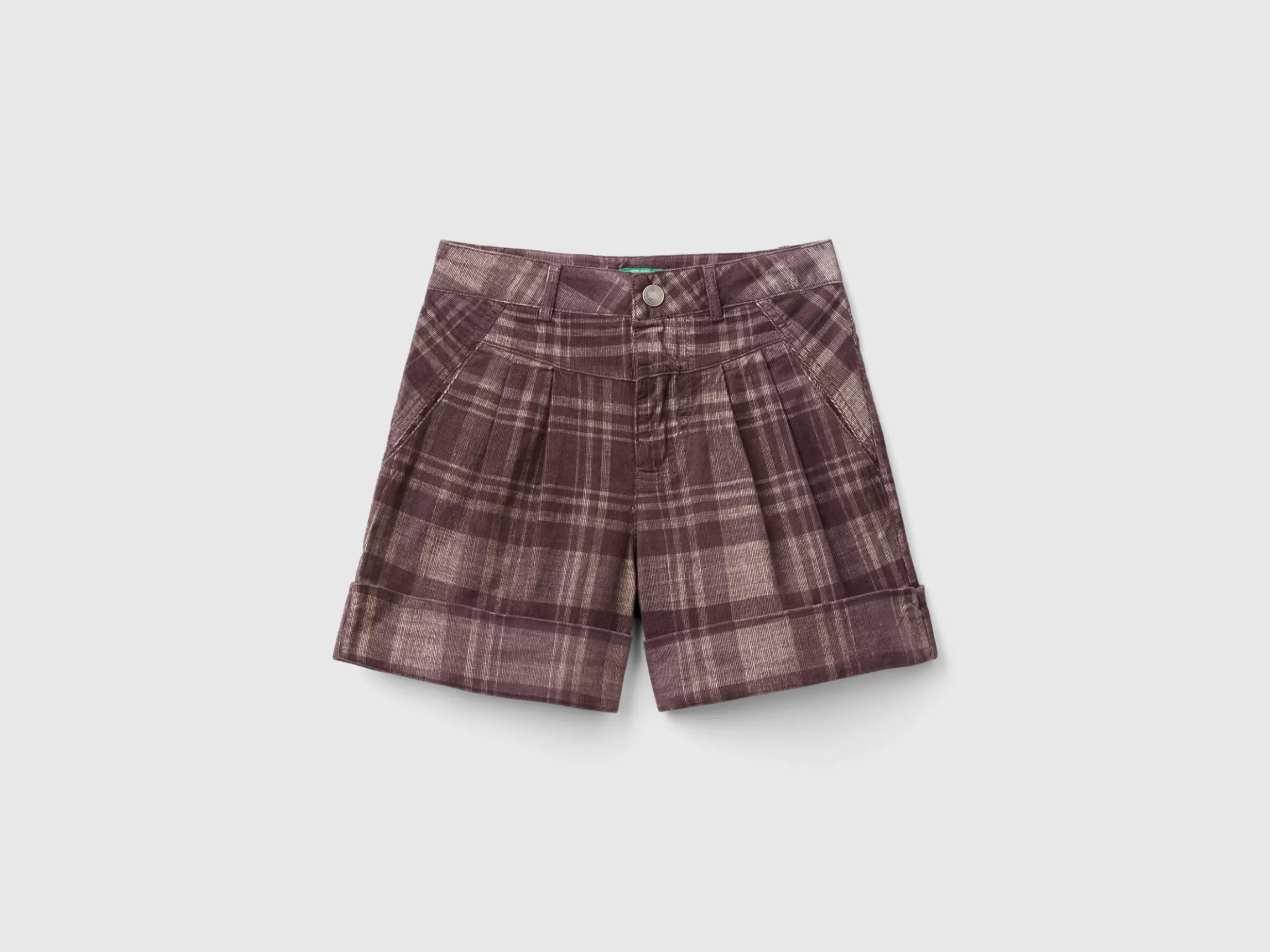 United Colors of Benetton Tartan velvet Bermudas