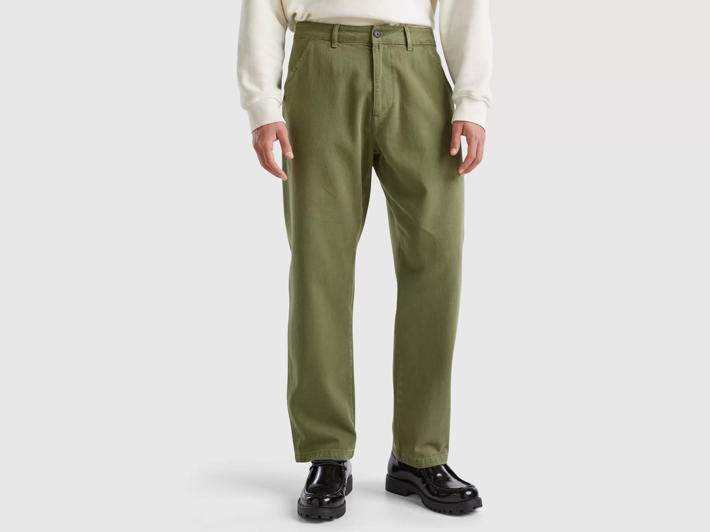 United Colors of Benetton Trousers in pure linen