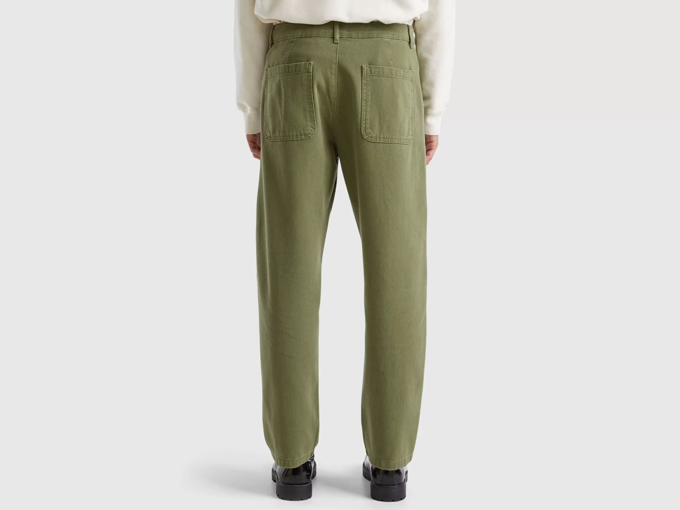 United Colors of Benetton Trousers in pure linen