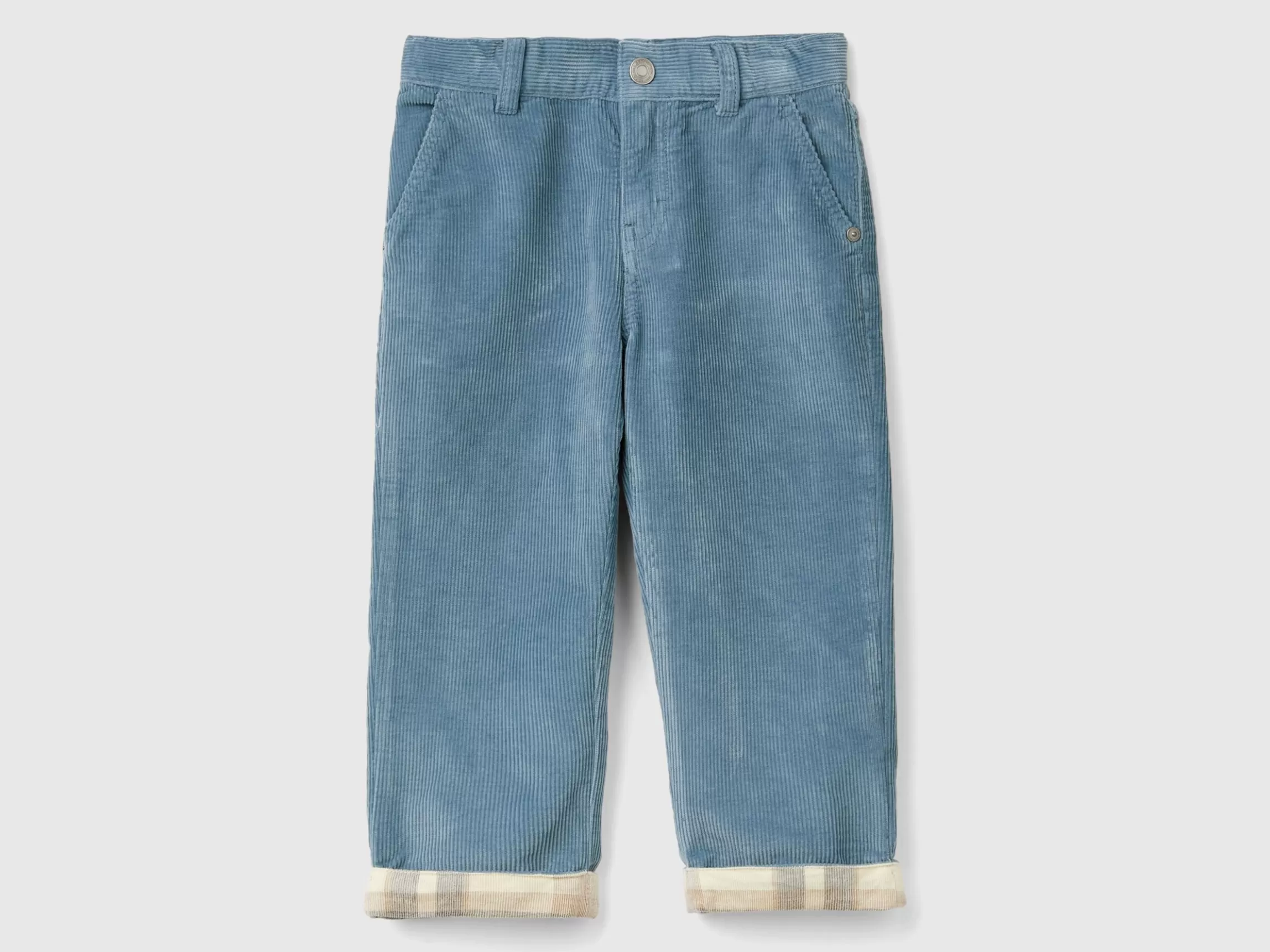 United Colors of Benetton Trousers in velvet with cuff