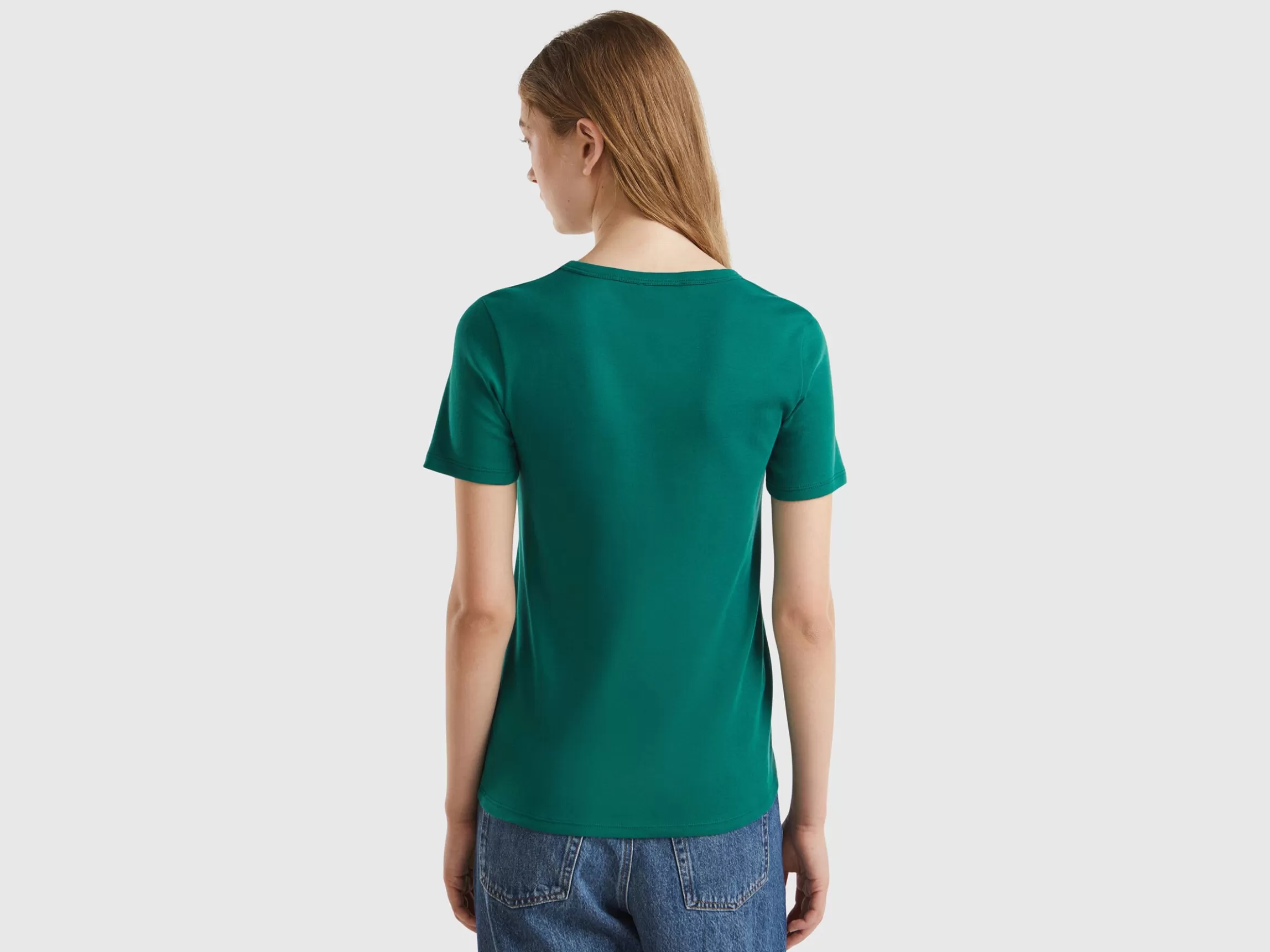 United Colors of Benetton T-shirt in 100% cotton with glitter print logo