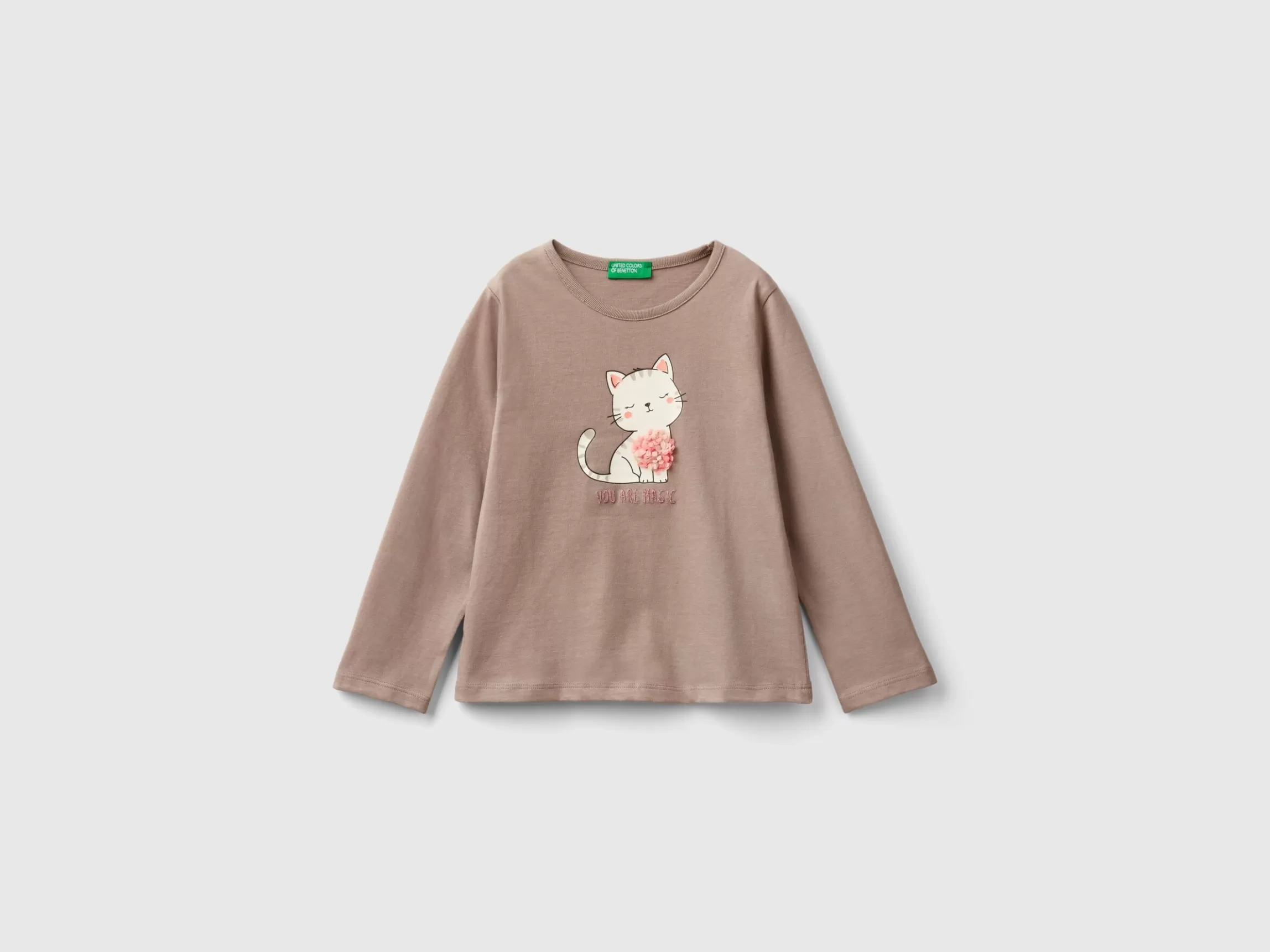 United Colors of Benetton T-shirt with petal effect applique