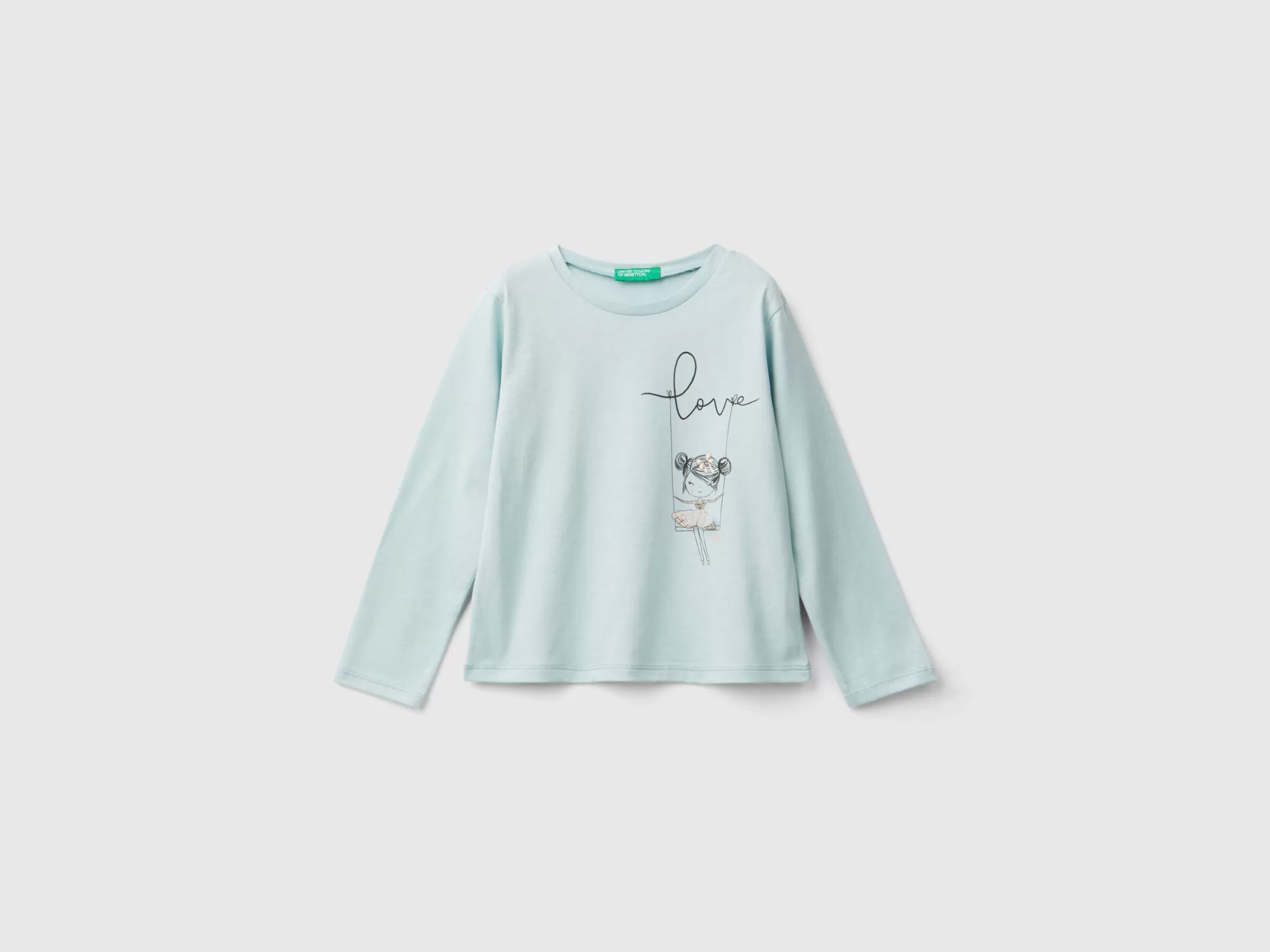 United Colors of Benetton T-shirt with print and tulle applique