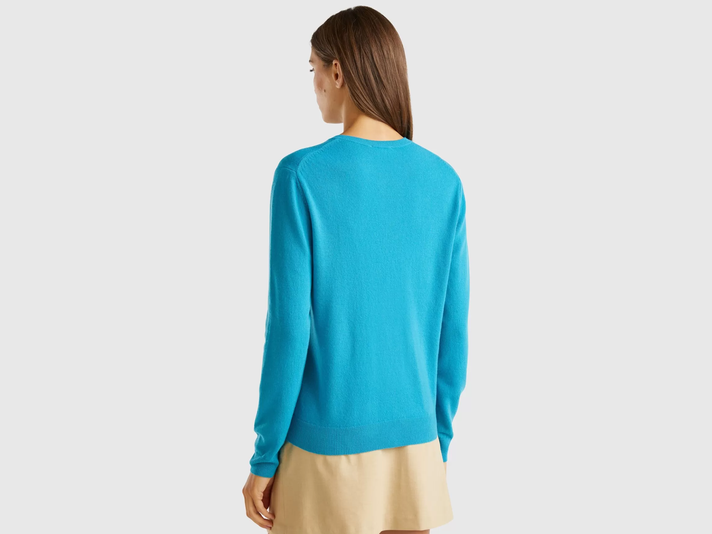 United Colors of Benetton crew neck cardigan in pure Merino wool