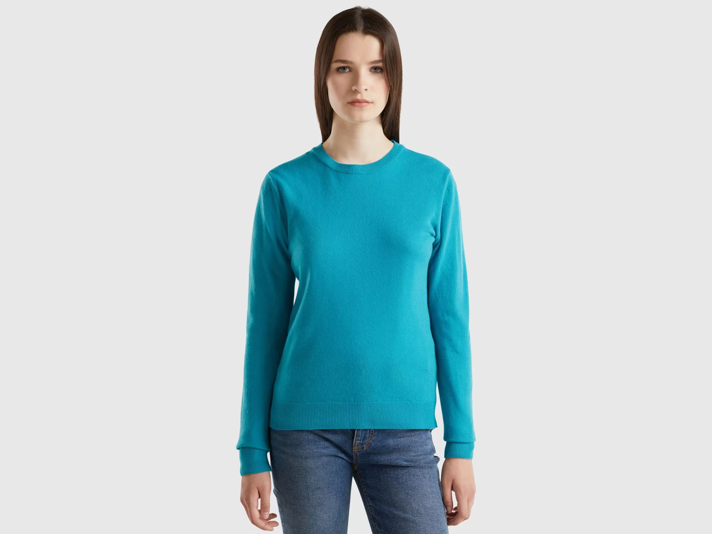 United Colors of Benetton crew neck sweater in pure Merino wool