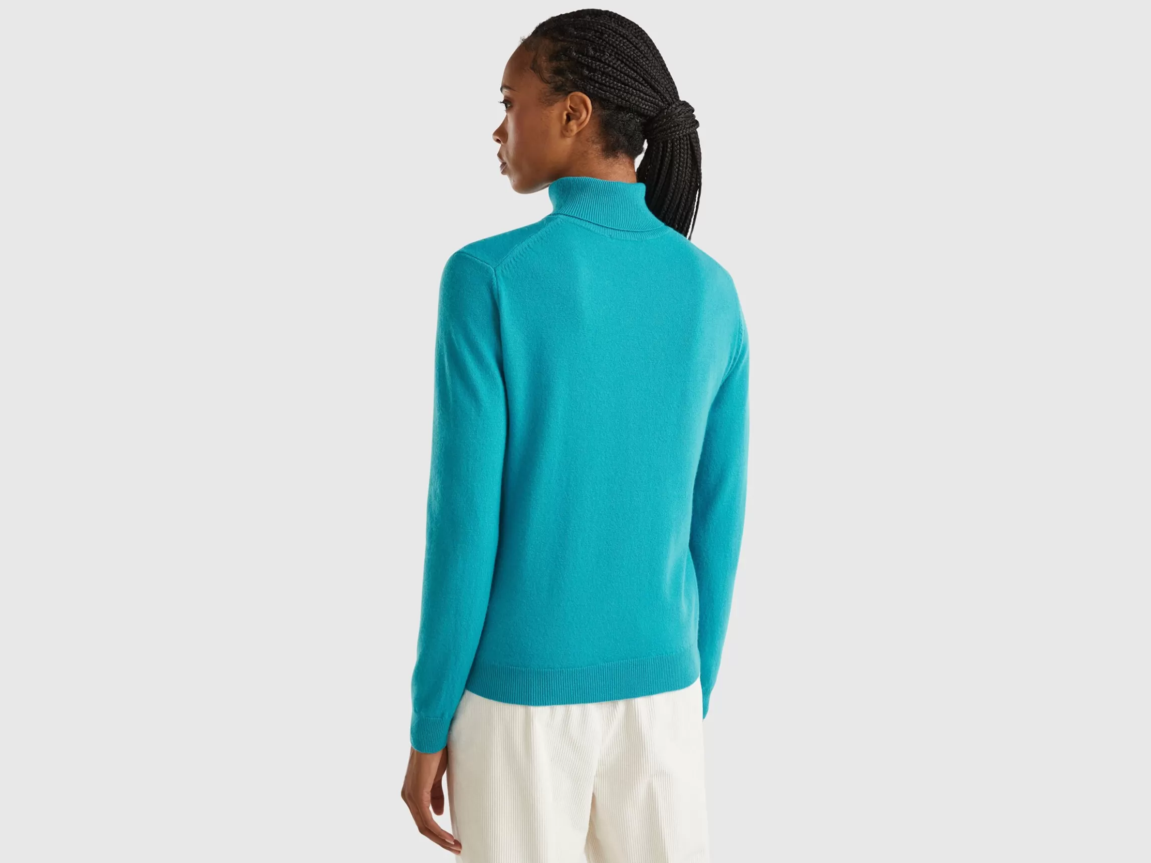 United Colors of Benetton turtleneck sweater in pure Merino wool