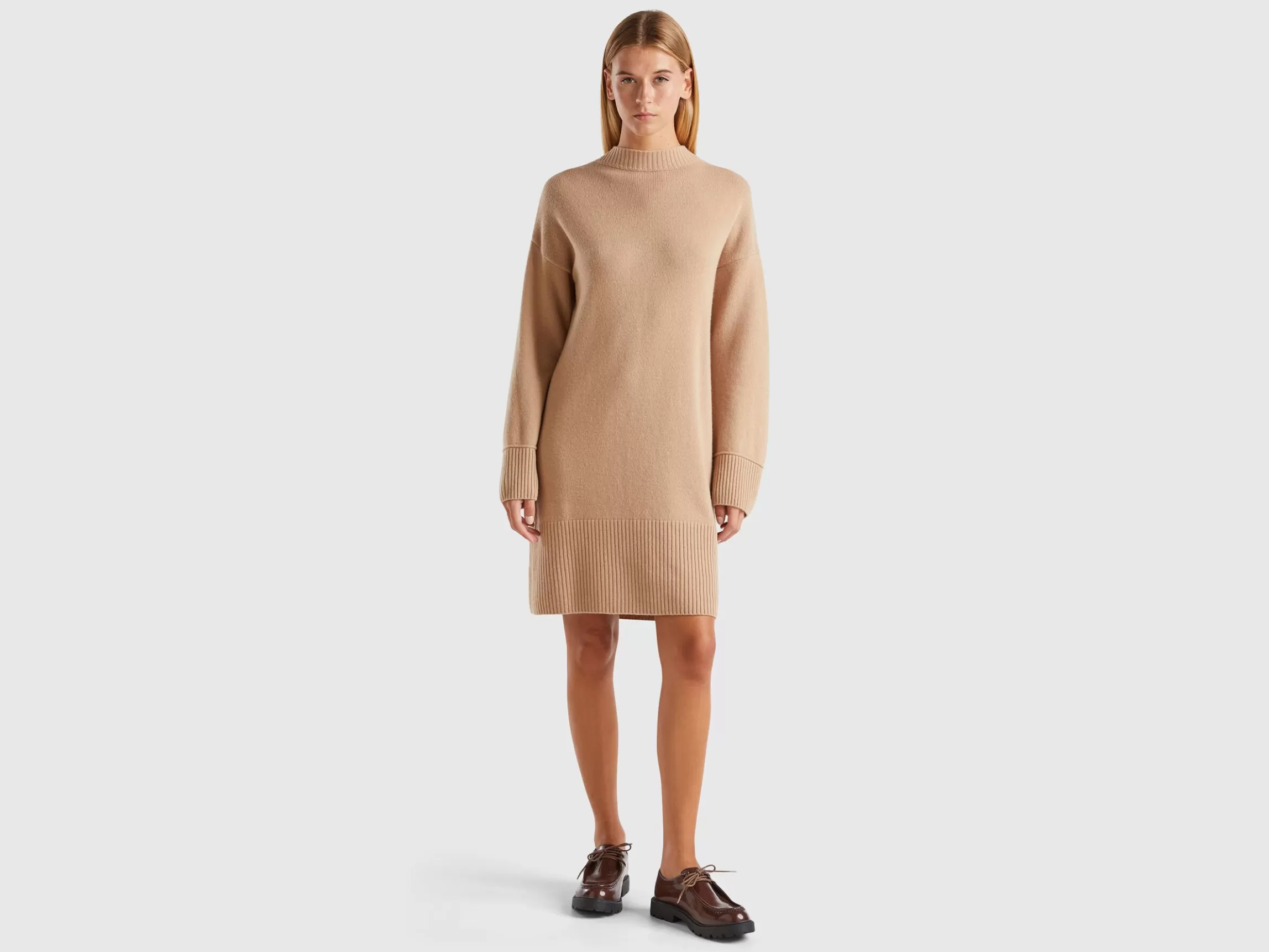 United Colors of Benetton Turtleneck dress in wool blend