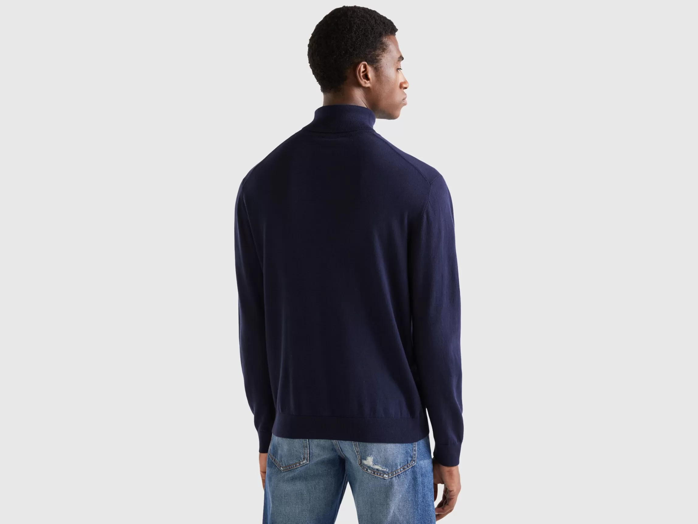 United Colors of Benetton Turtleneck in lightweight cotton blend