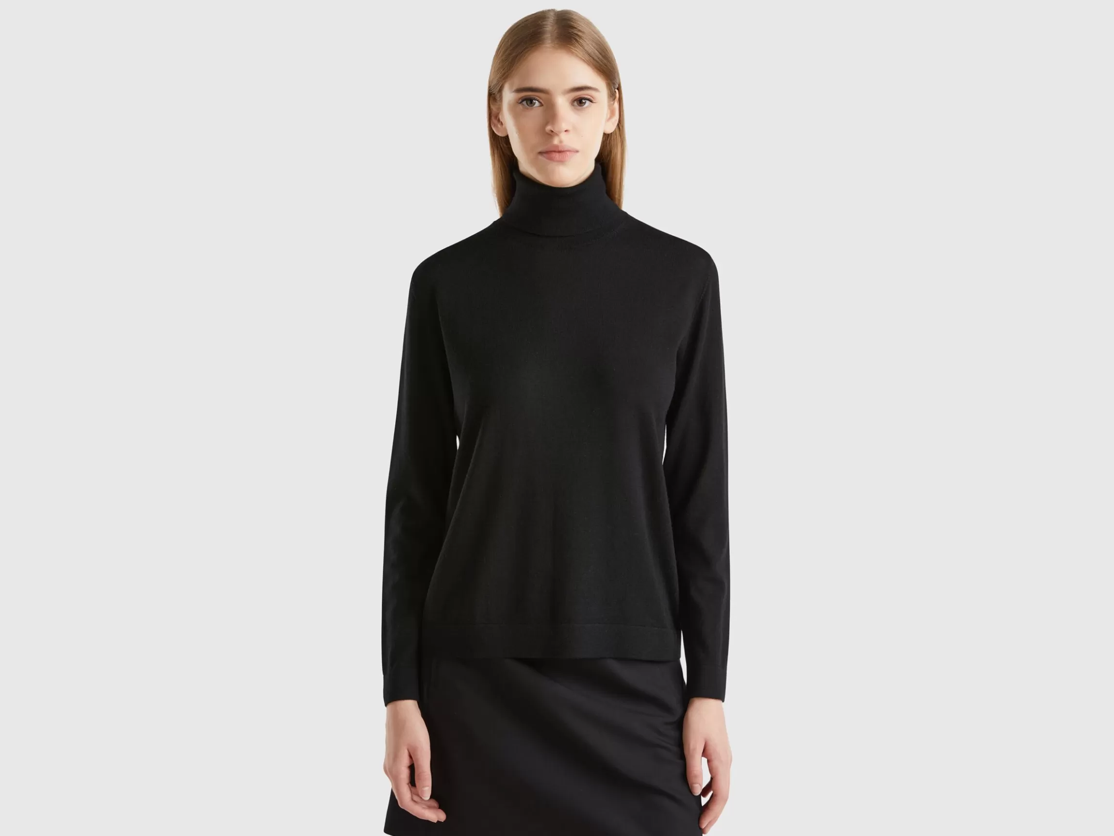 United Colors of Benetton Turtleneck in pure Merino wool