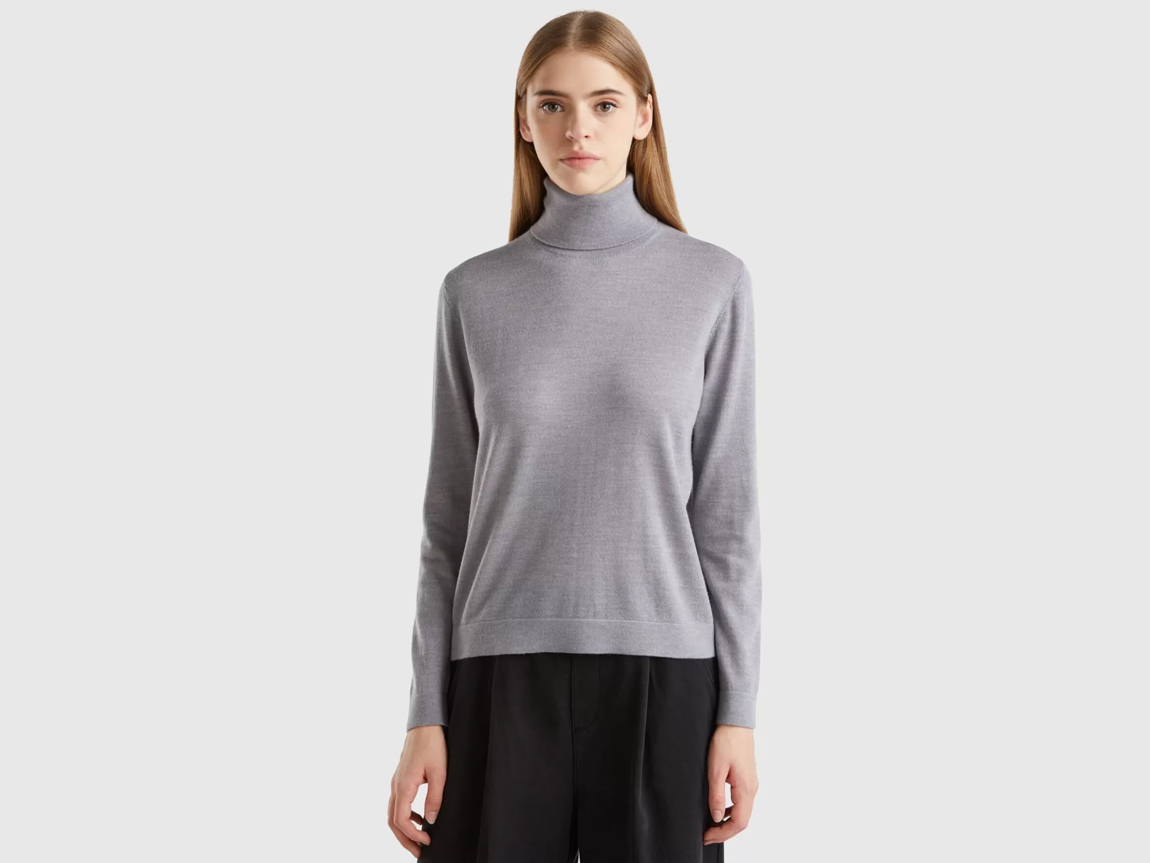 United Colors of Benetton Turtleneck in pure Merino wool