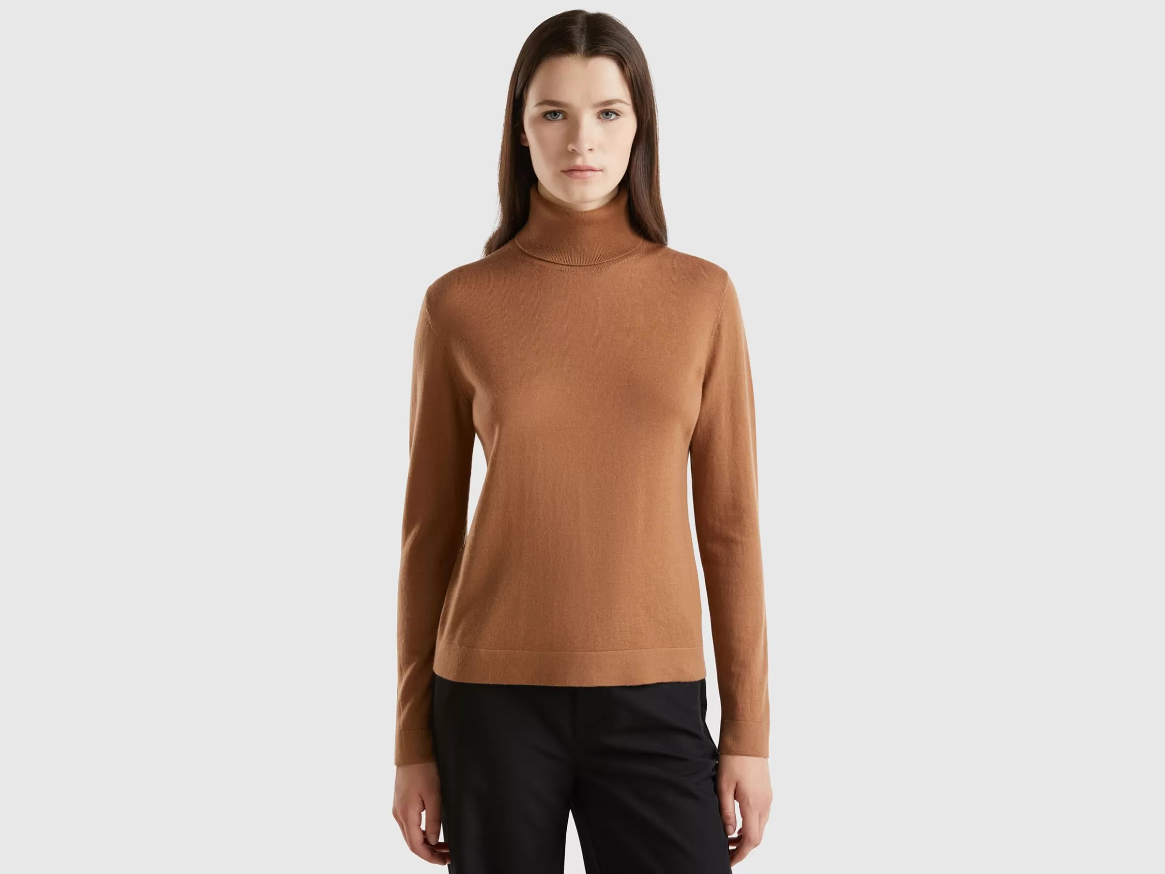 United Colors of Benetton Turtleneck in pure Merino wool