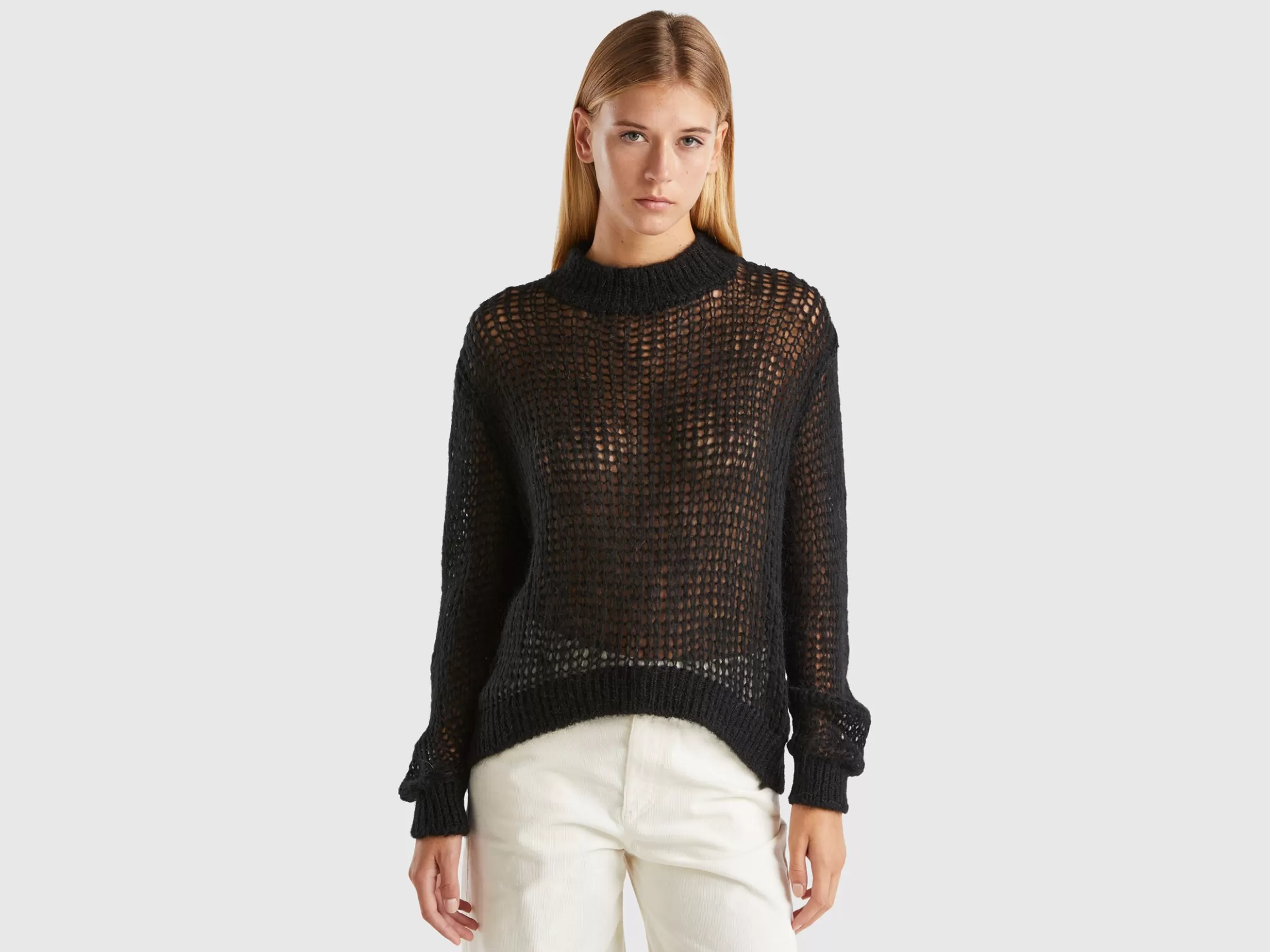 United Colors of Benetton Turtleneck sweater in mohair blend